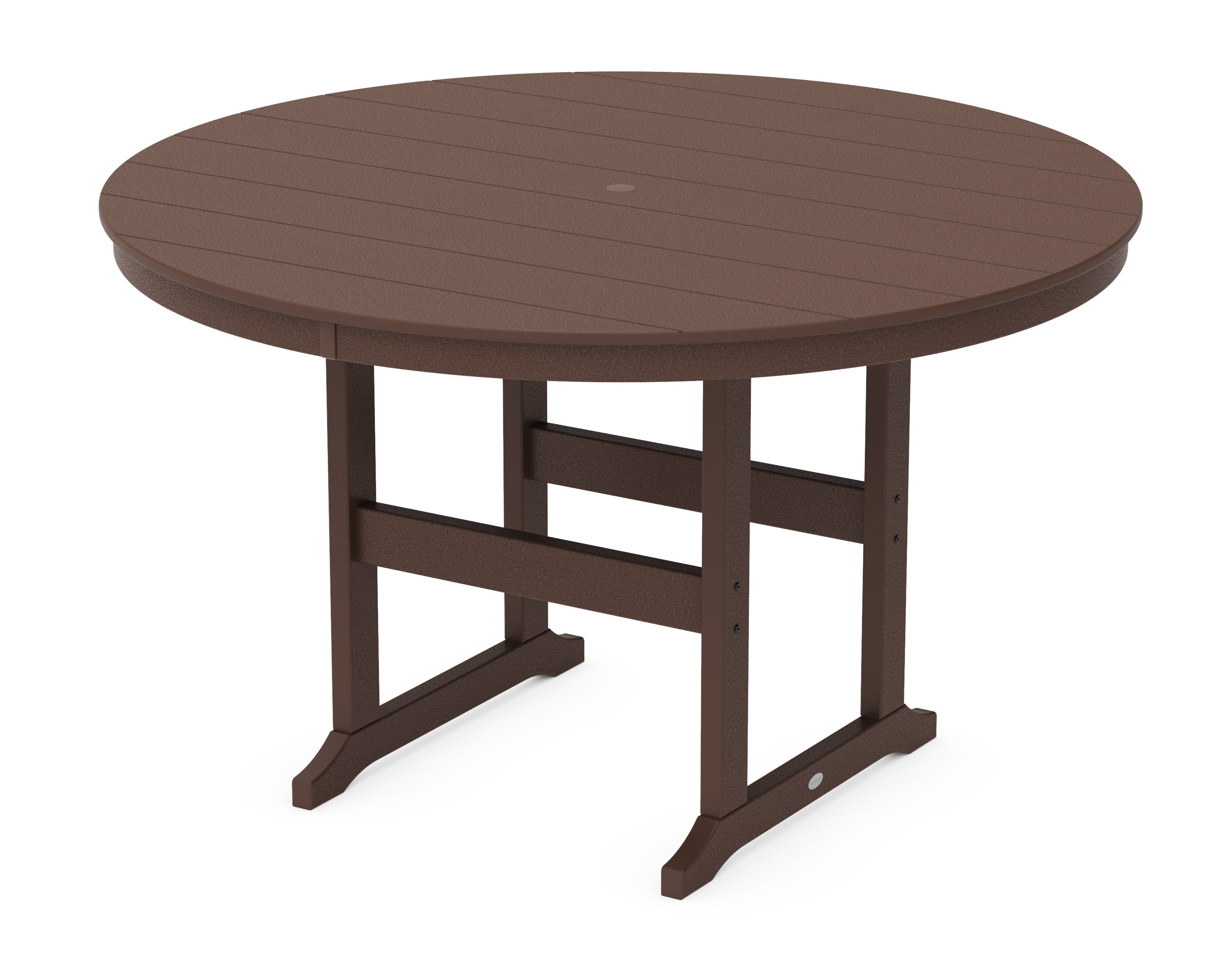 60" Round Farmhouse Counter Table in Mahogany