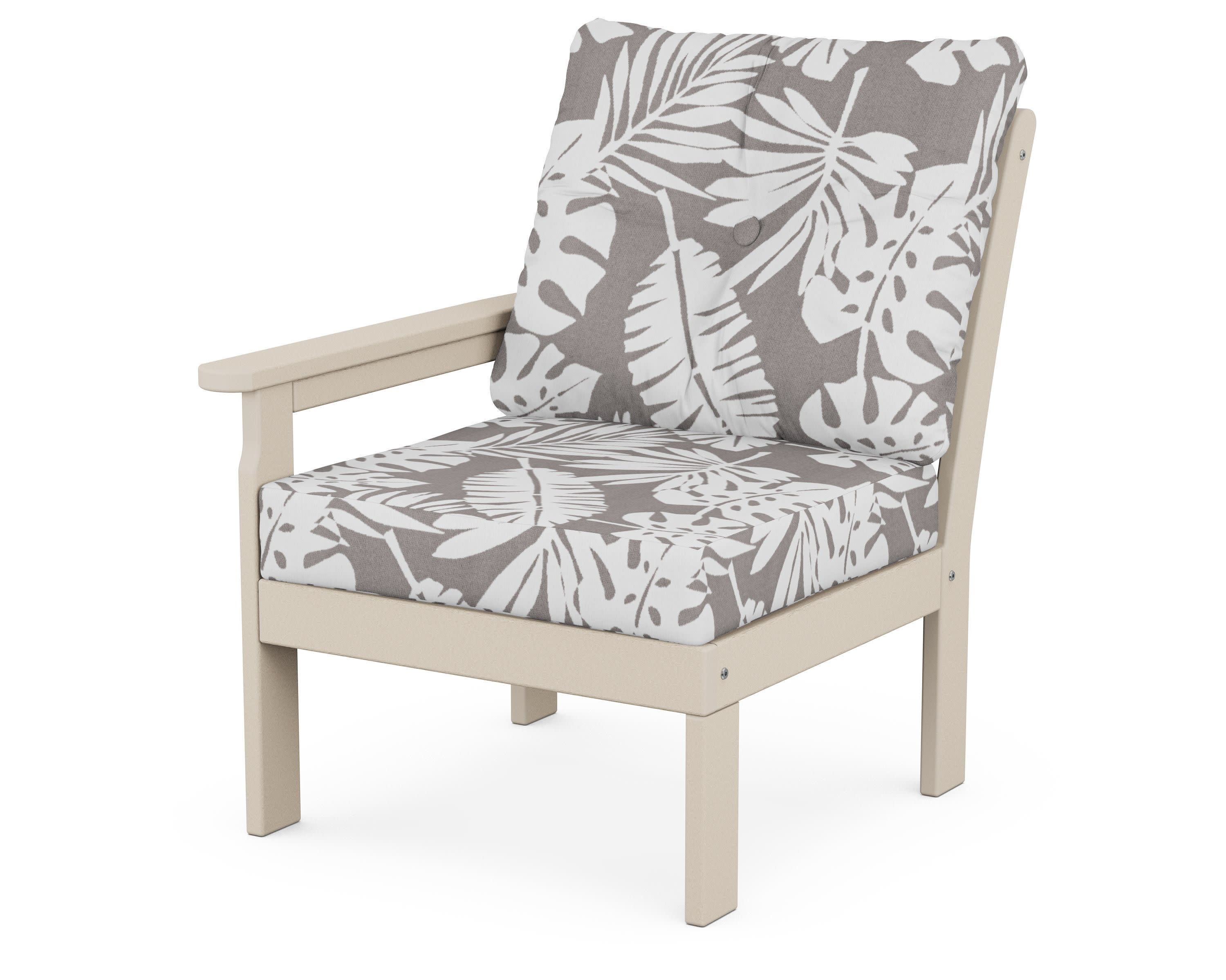 Vineyard Modular Left Arm Chair in Sand / Leaf Grey Mist