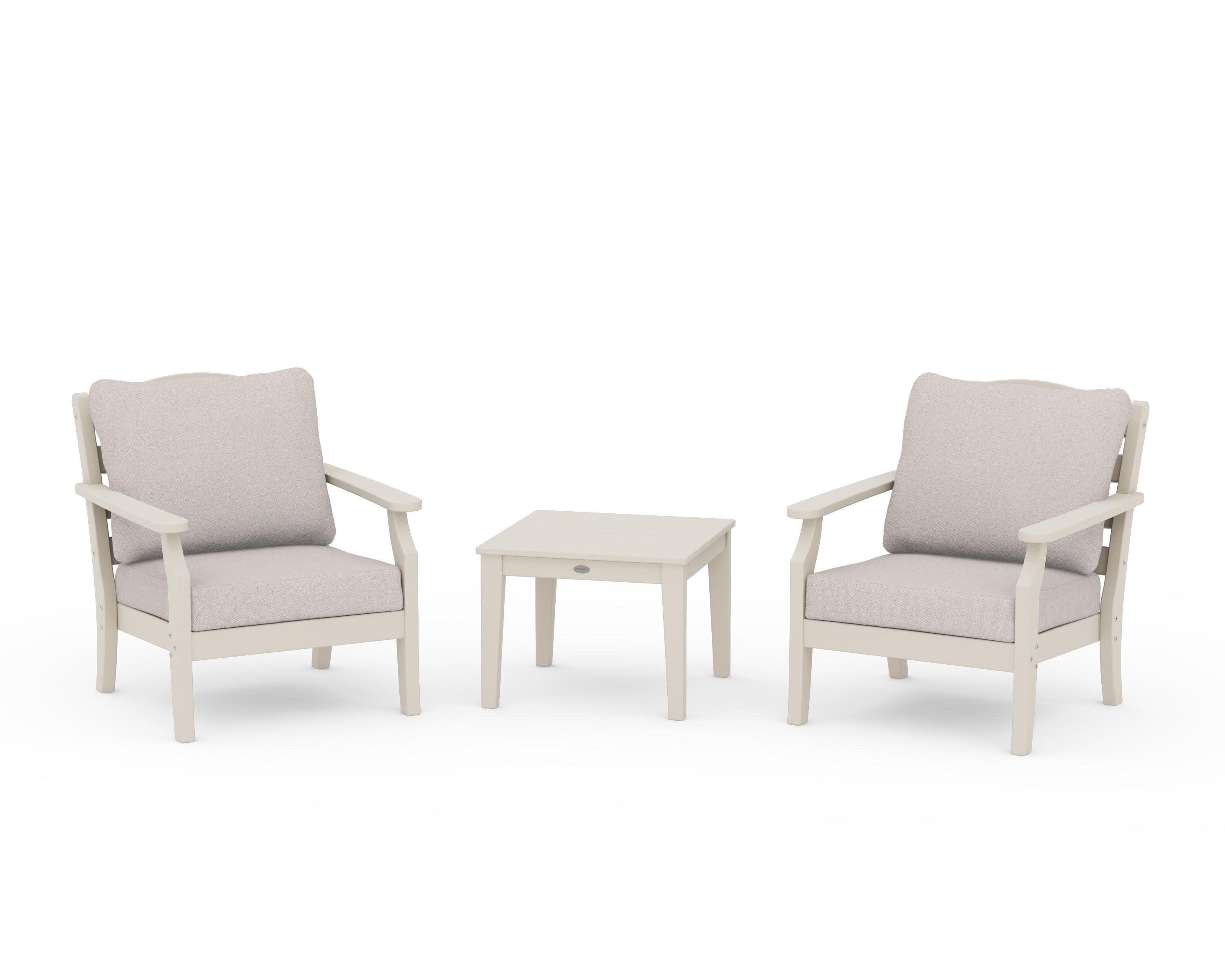 Savannah 3-Piece Deep Seating Set in Sand / Dune Burlap