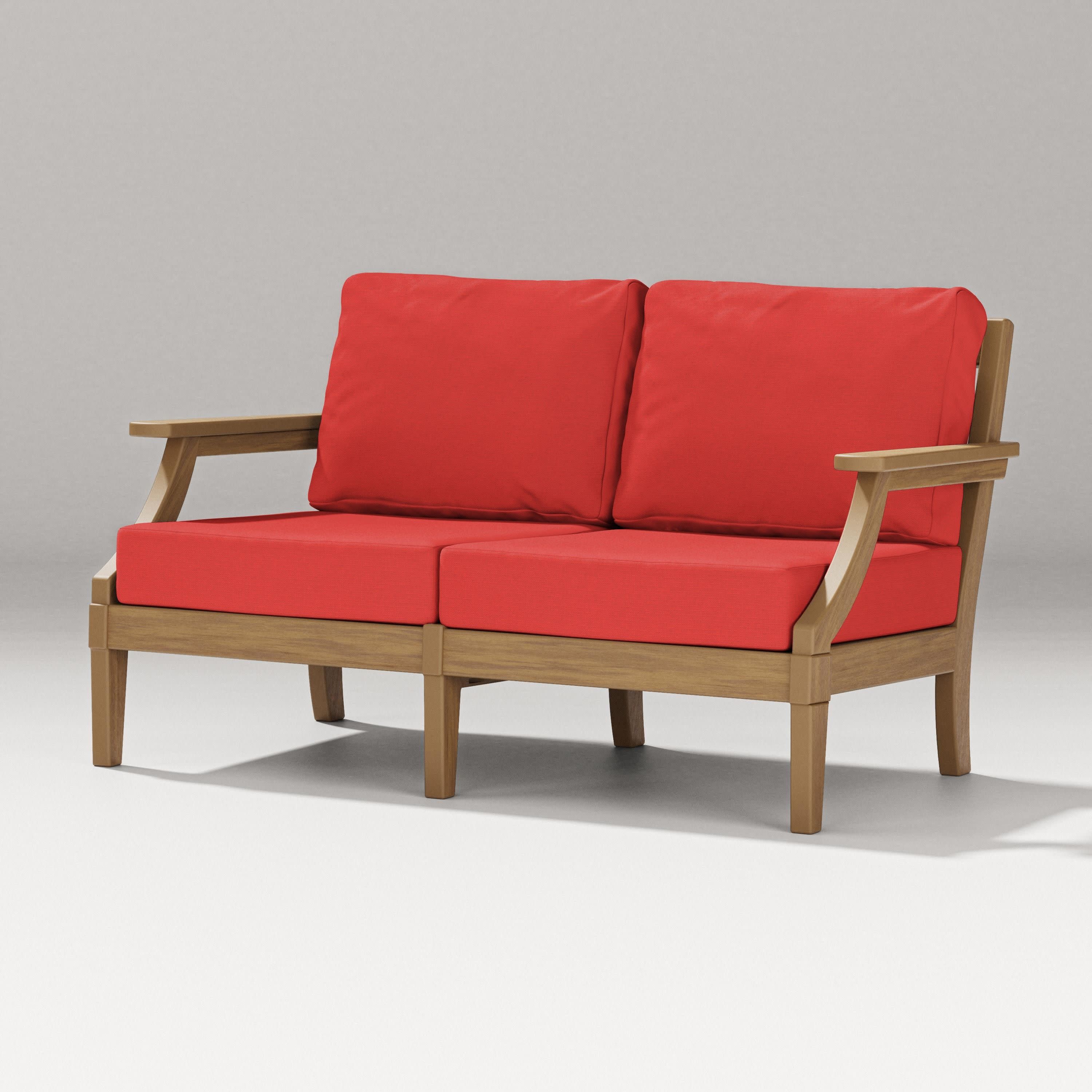 Estate Loveseat in Natural / Crimson Linen