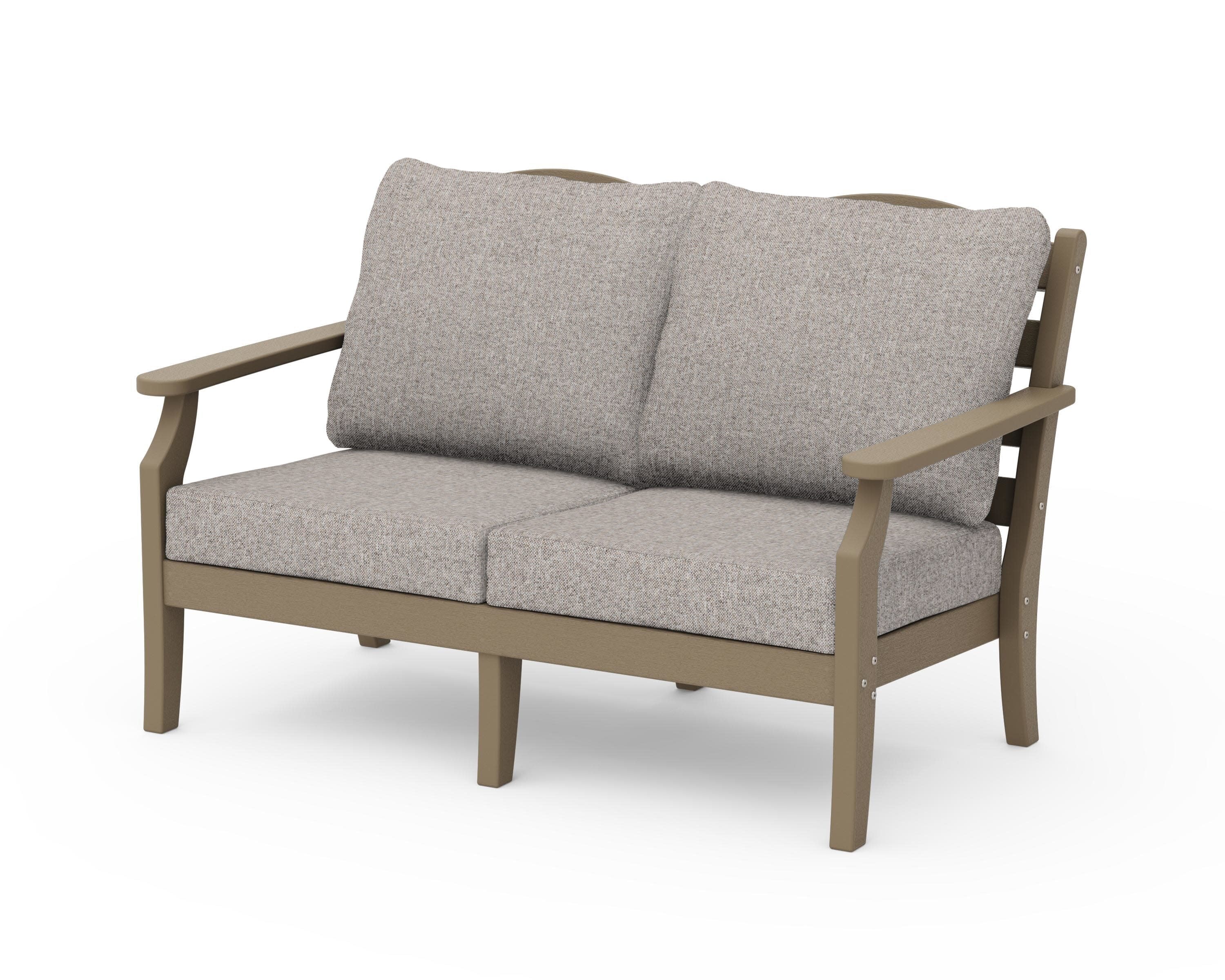 Savannah Deep Seating Loveseat in Vintage Sahara / Weathered Tweed