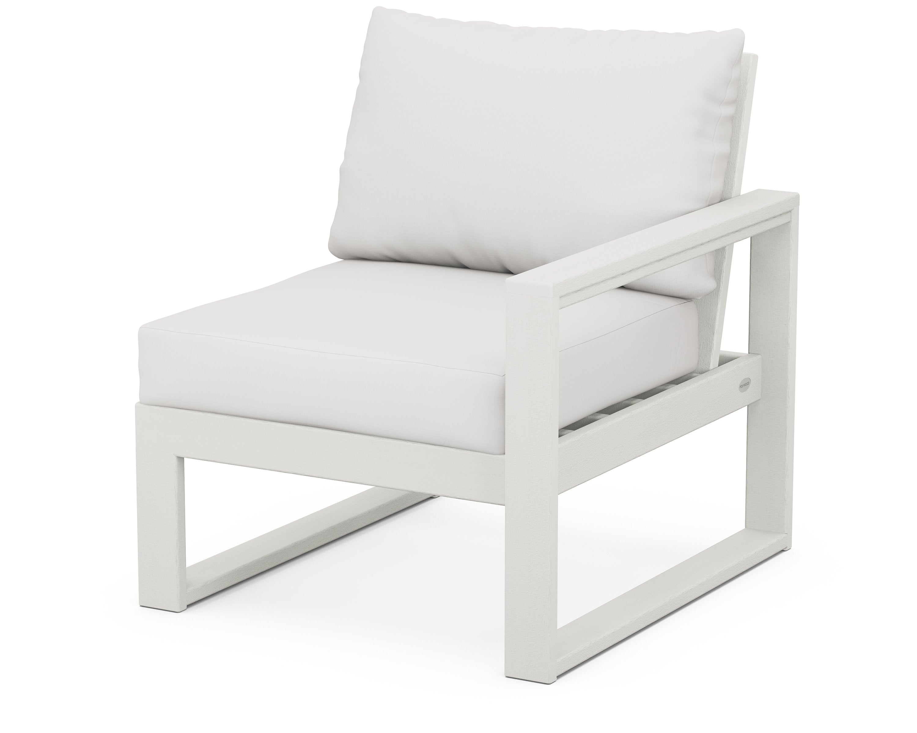 EDGE Modular Right Arm Chair in Vintage White / Natural Linen