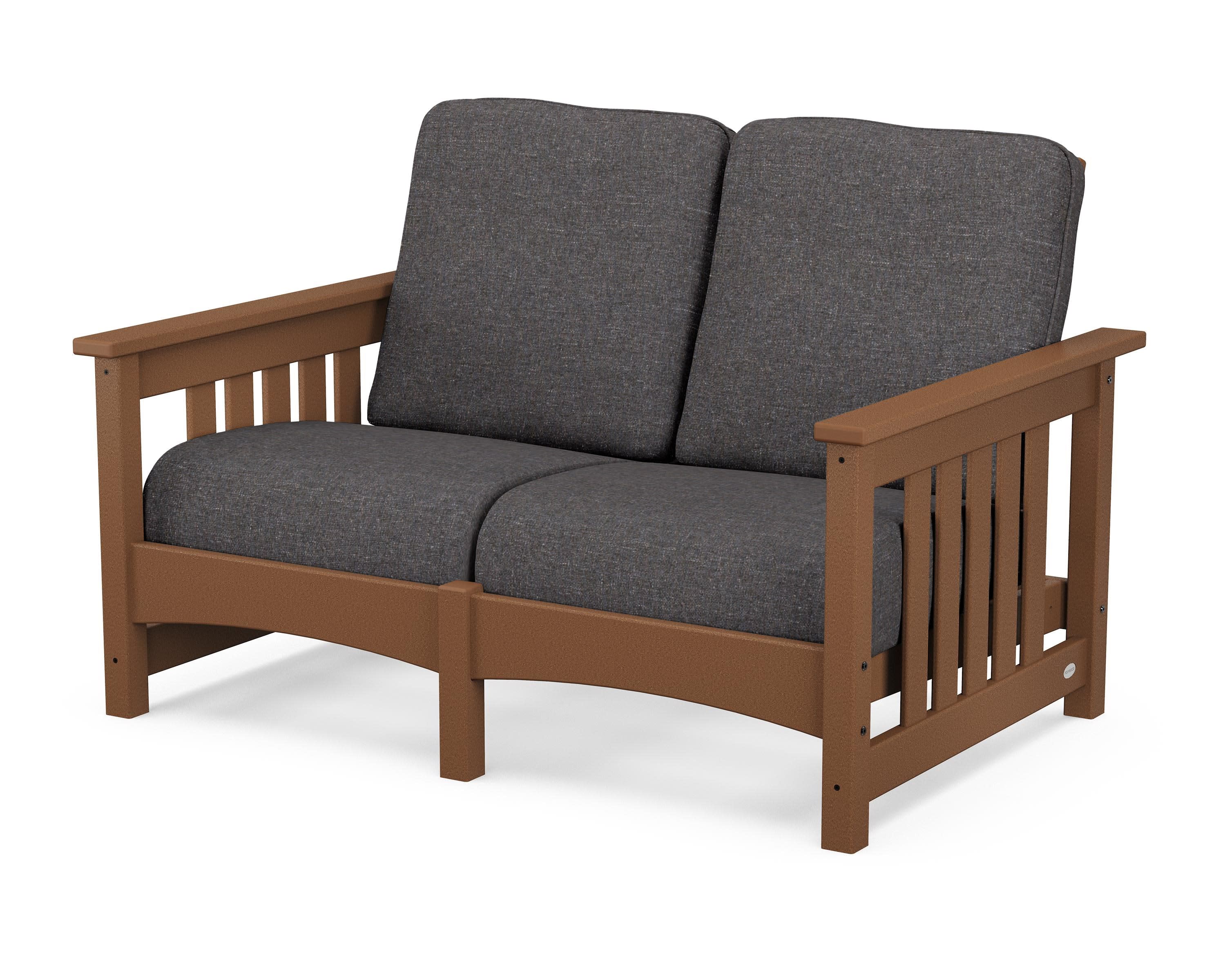 Club Mission Loveseat in Teak / Ash Charcoal