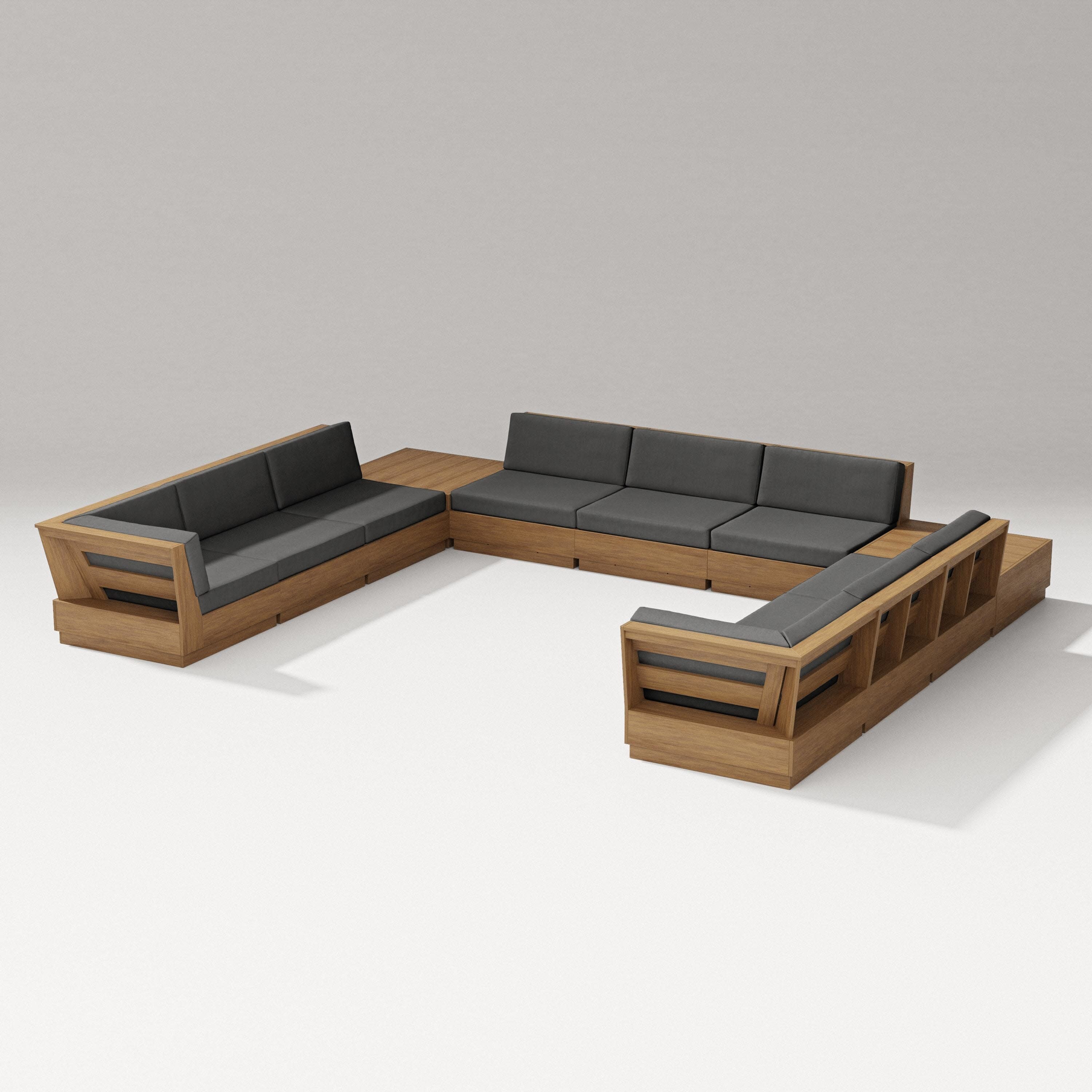 Elevate 11-Piece U-Shaped Sofa Sectional in Natural / Spectrum Carbon
