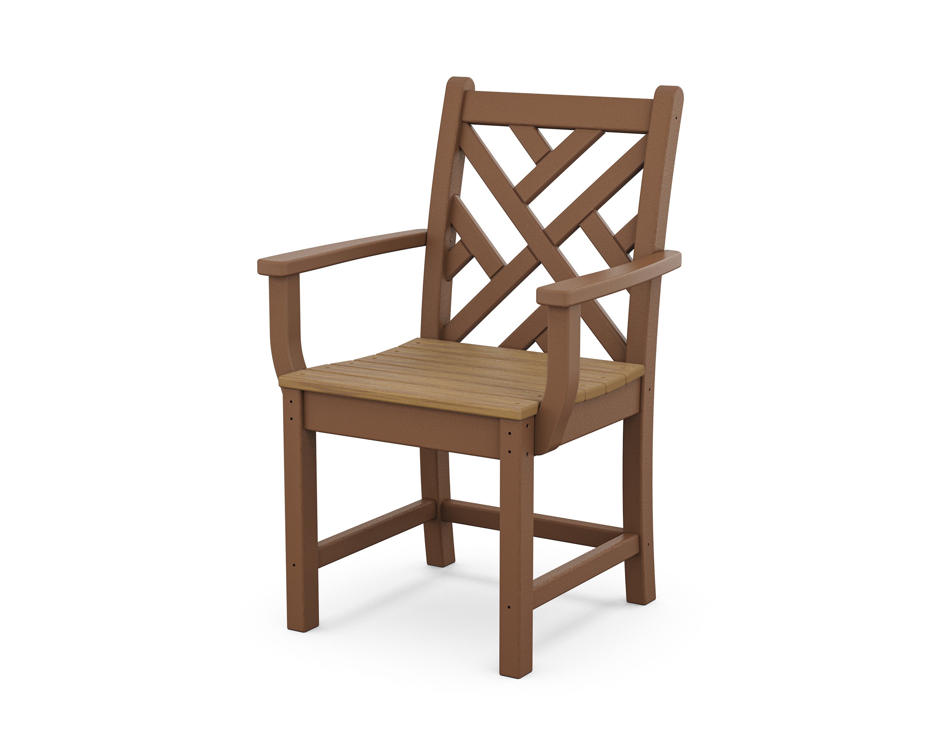 Chippendale Dining Arm Chair in Teak / Natural