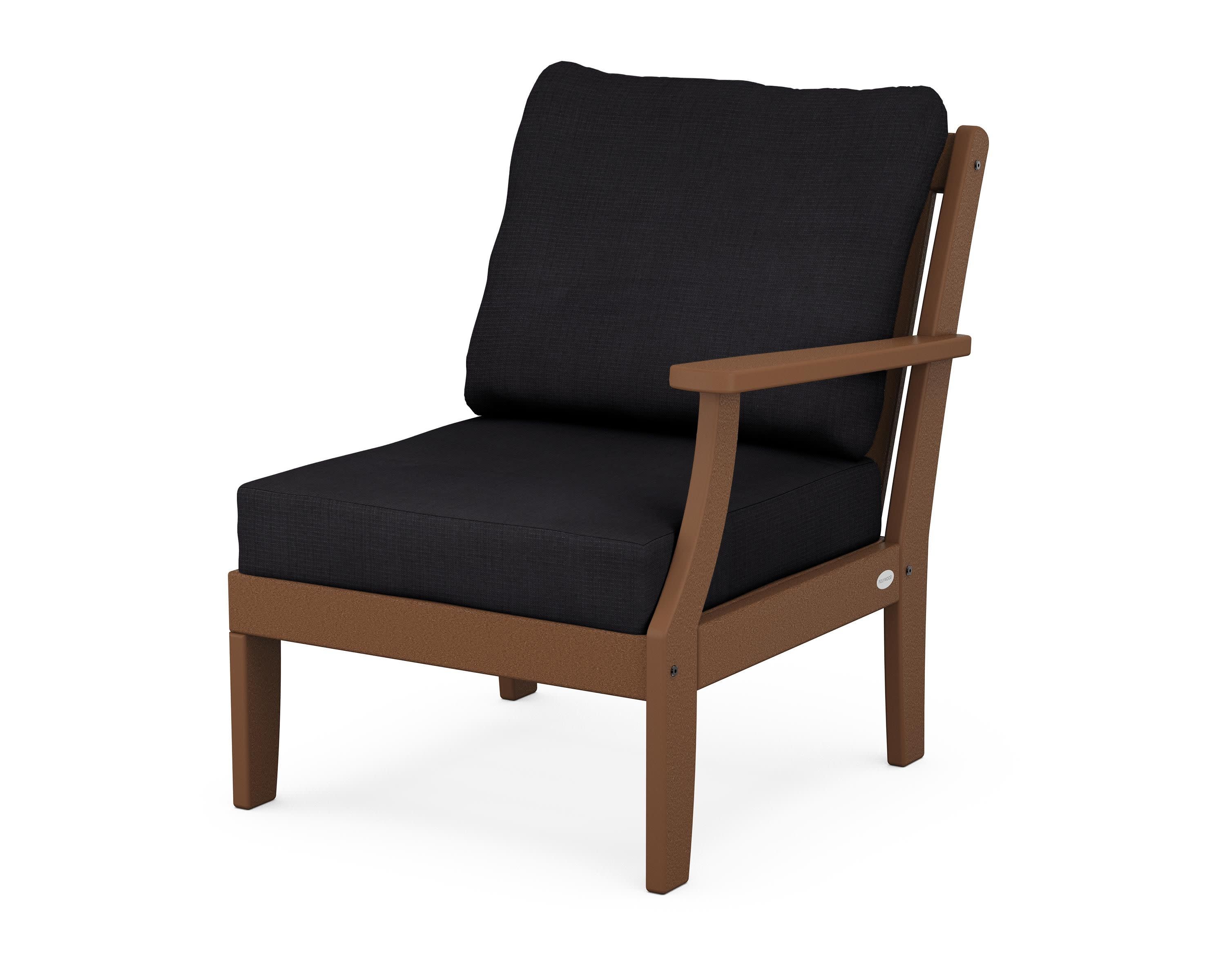 Braxton Modular Right Arm Chair in Teak / Midnight Linen