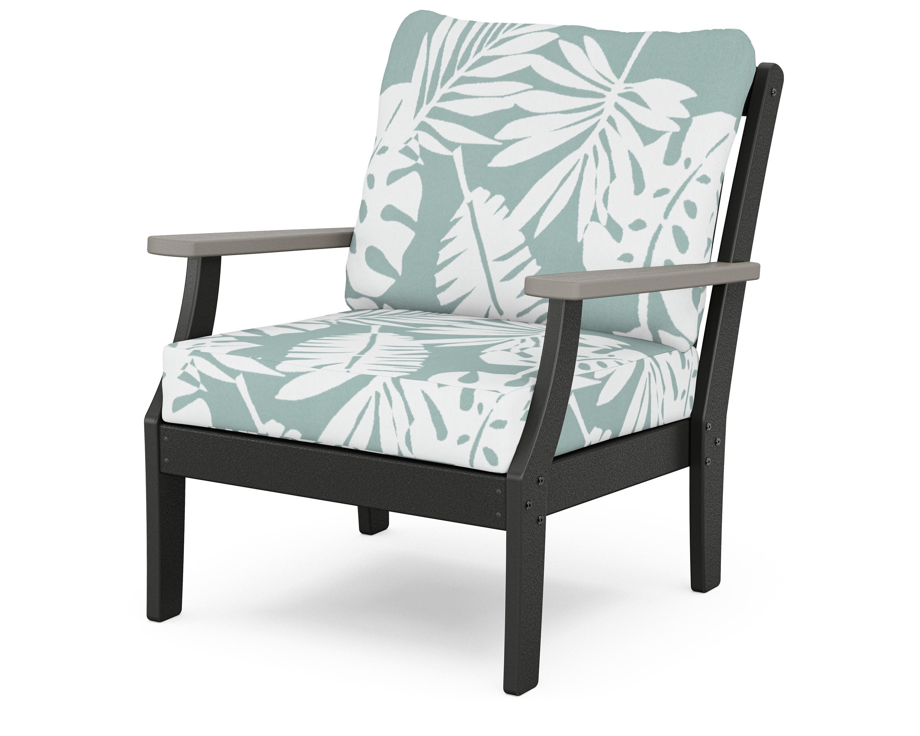 Braxton Deep Seating Chair in Black / Driftwood / Leaf Glacier Spa