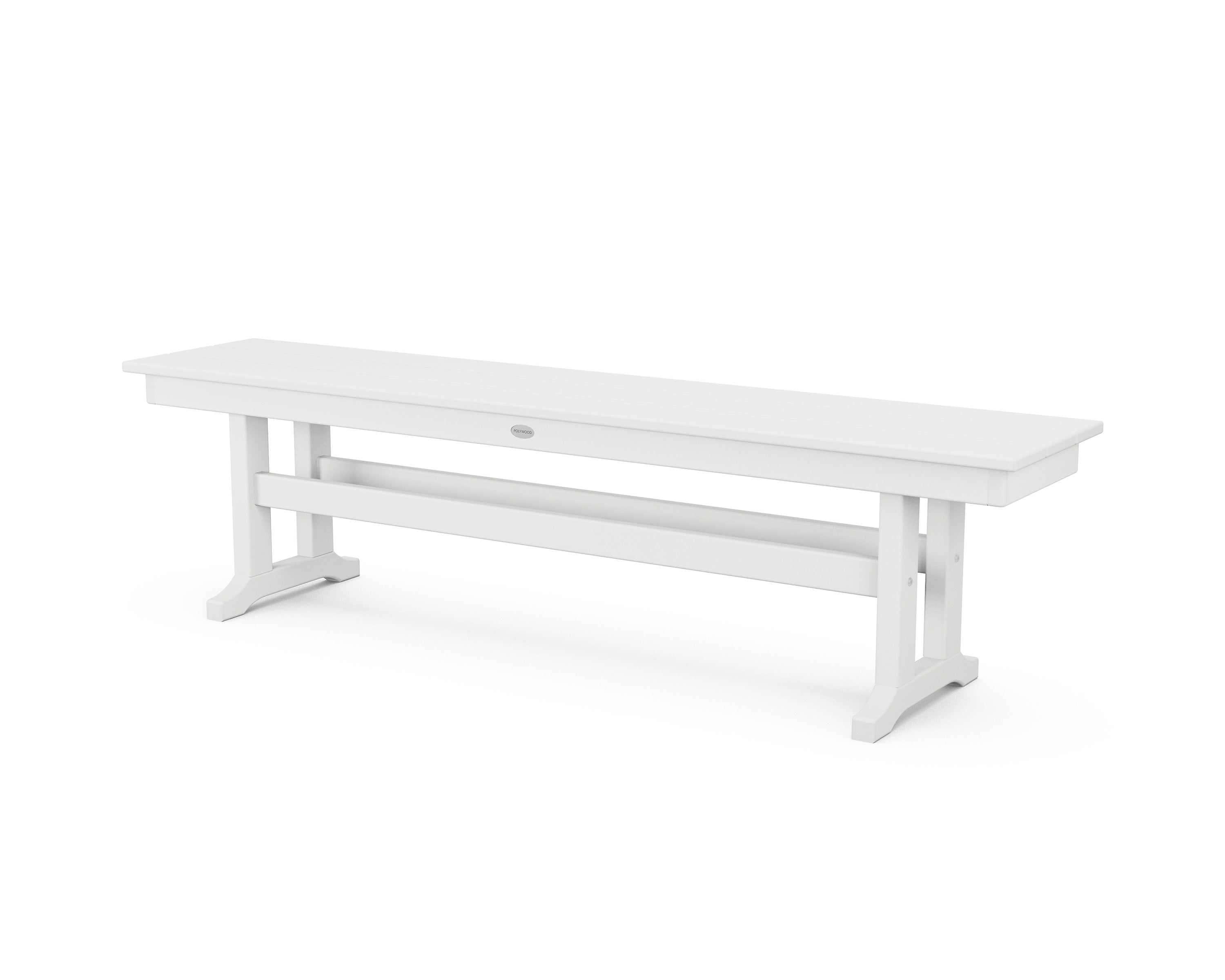 Farmhouse 65" Side Bench in White