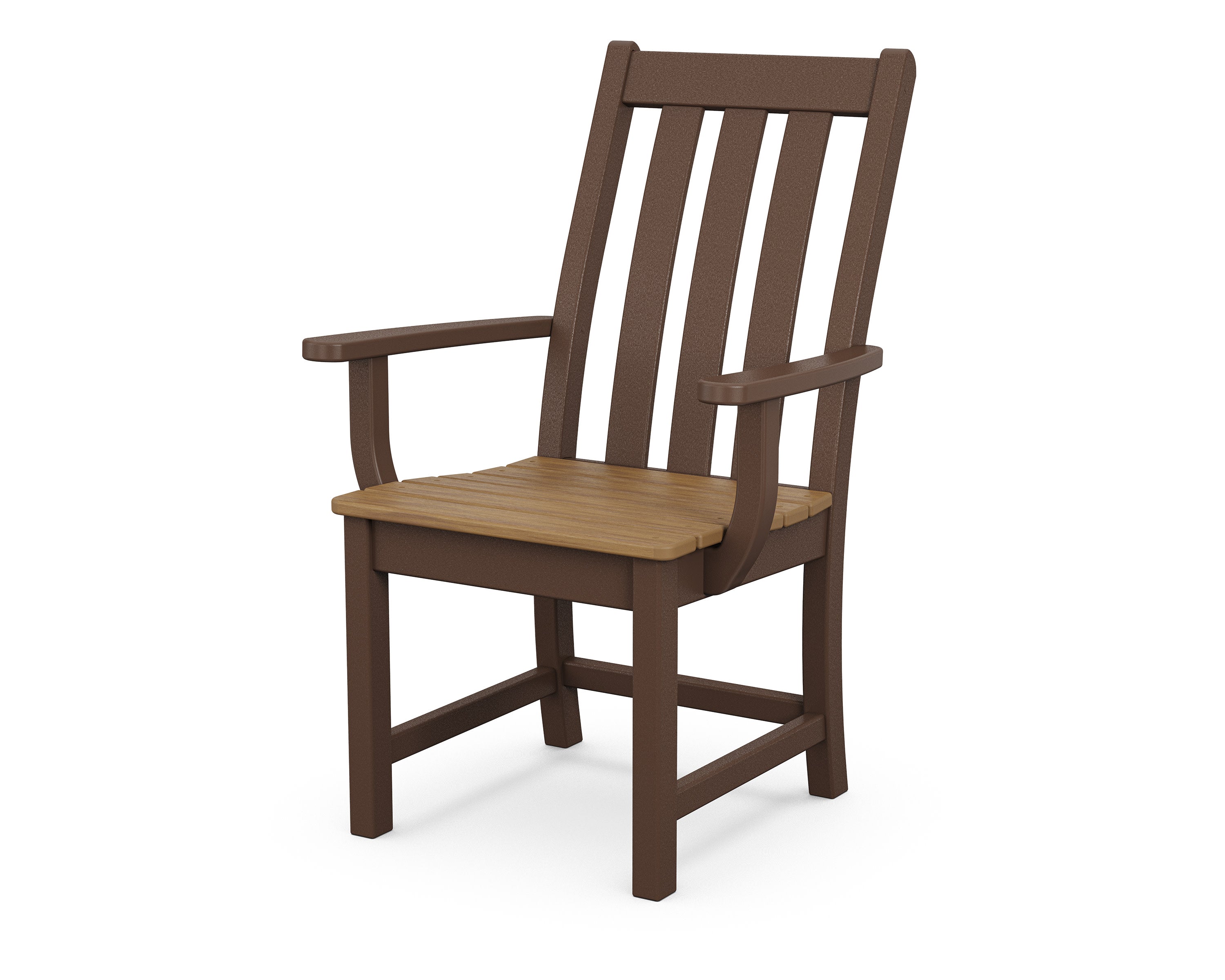 Vineyard Dining Arm Chair in Mahogany / Natural