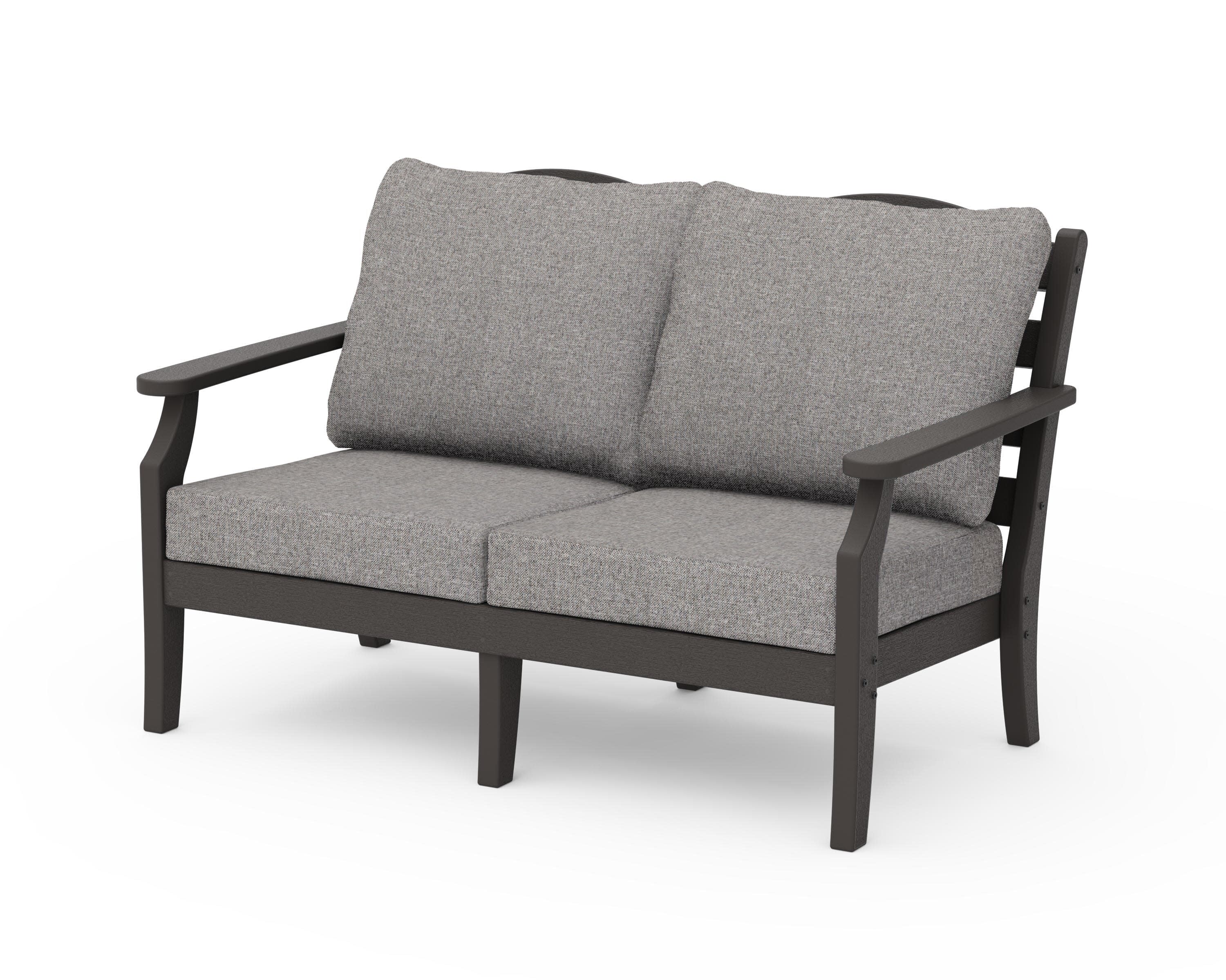 Savannah Deep Seating Loveseat in Vintage Coffee / Grey Mist