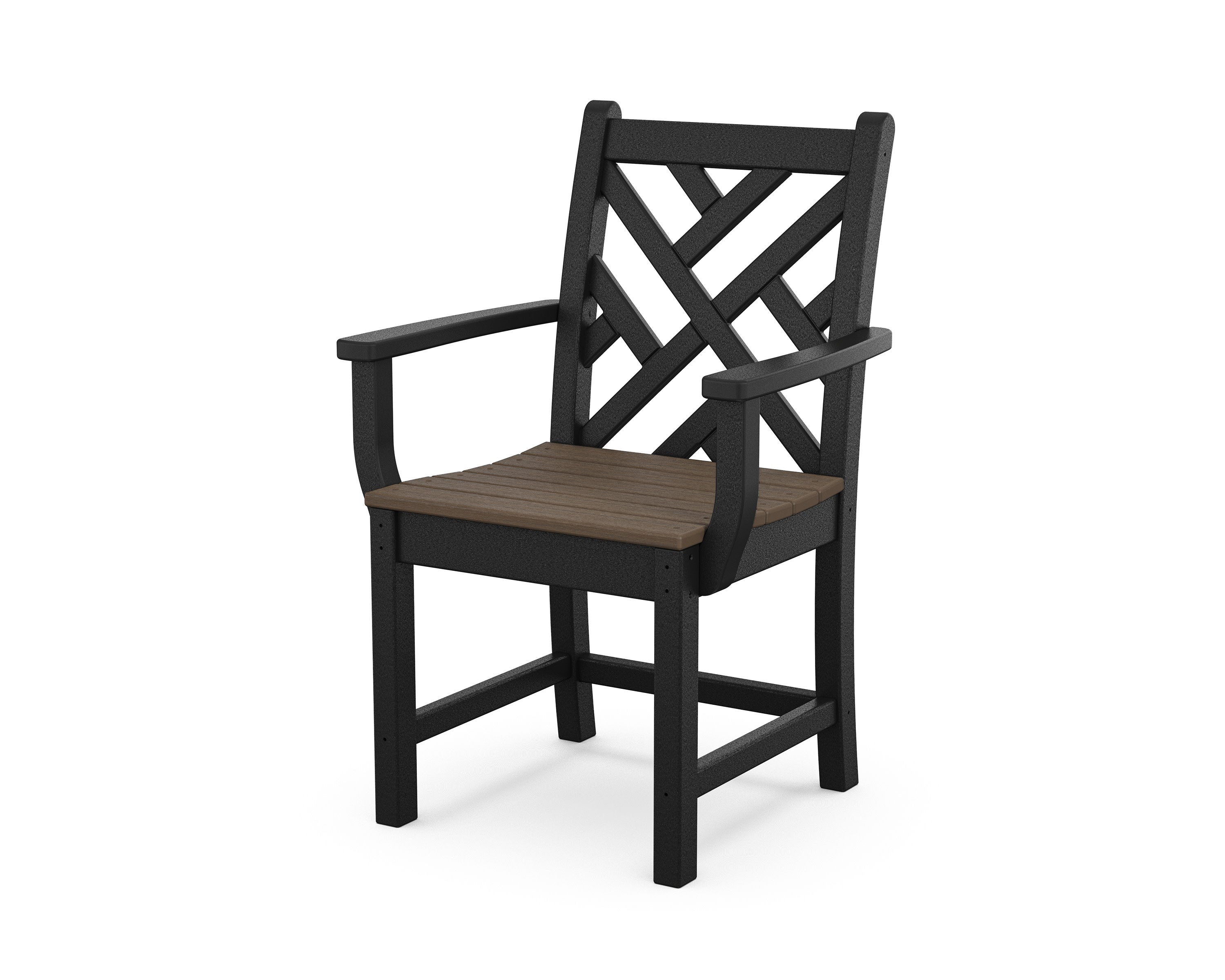 Chippendale Dining Arm Chair in Black / Kona