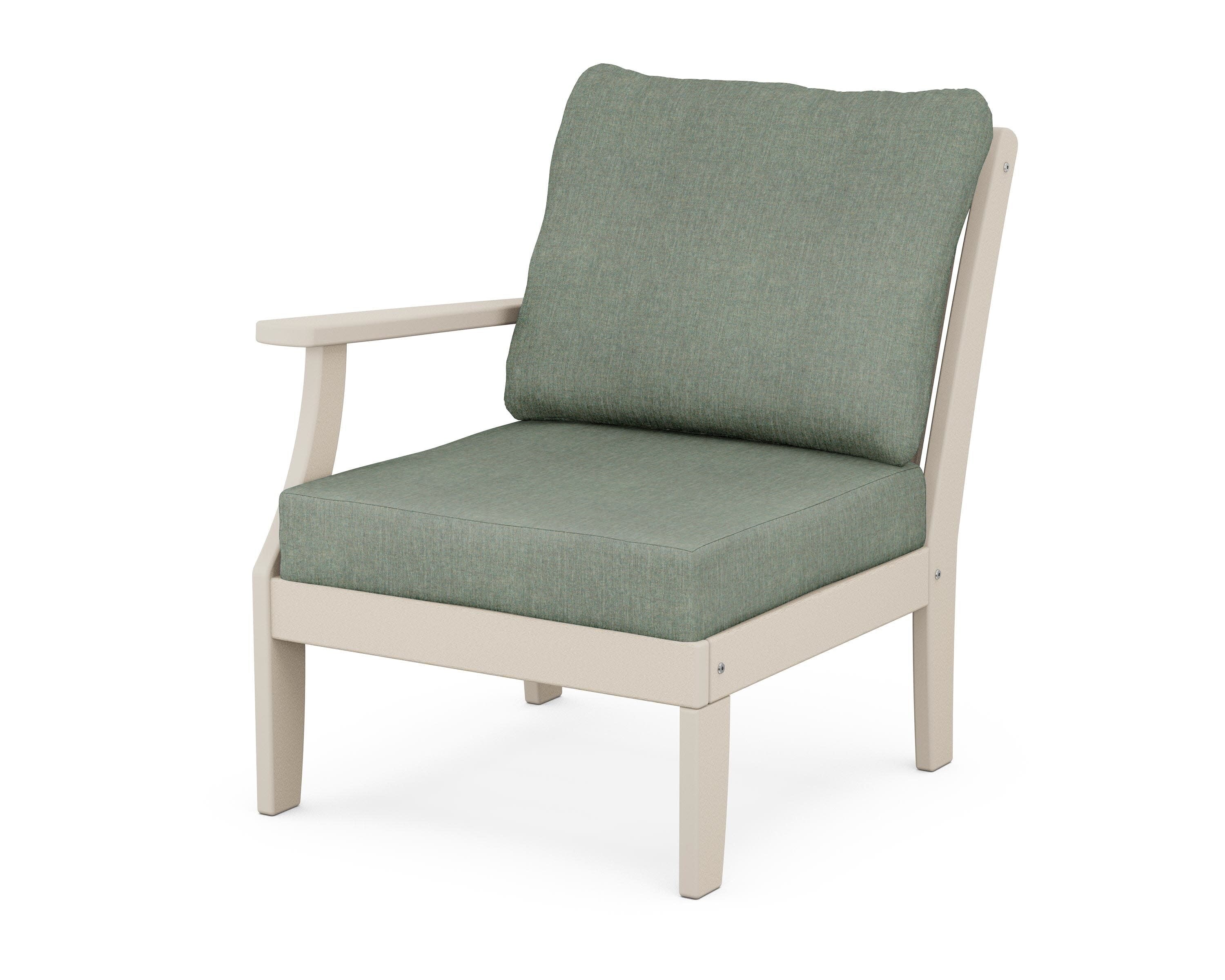Braxton Modular Left Arm Chair in Sand / Cast Sage