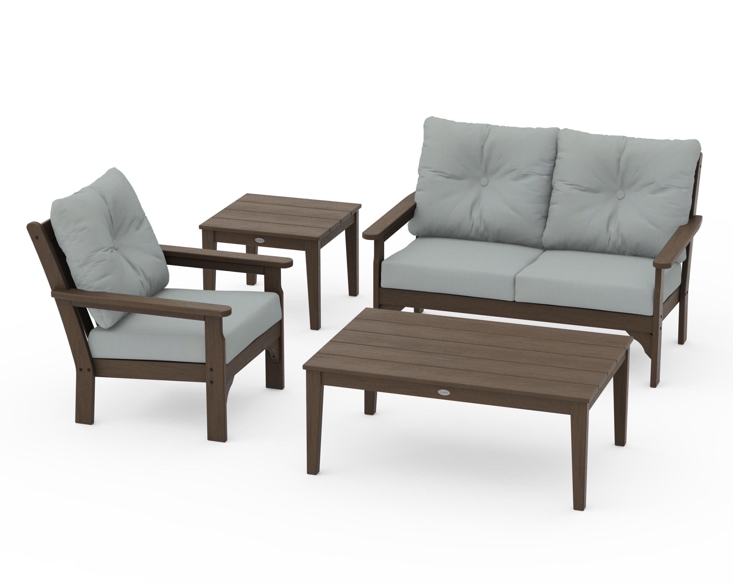 Vineyard 4-Piece Deep Seating Set in Kona / Spa