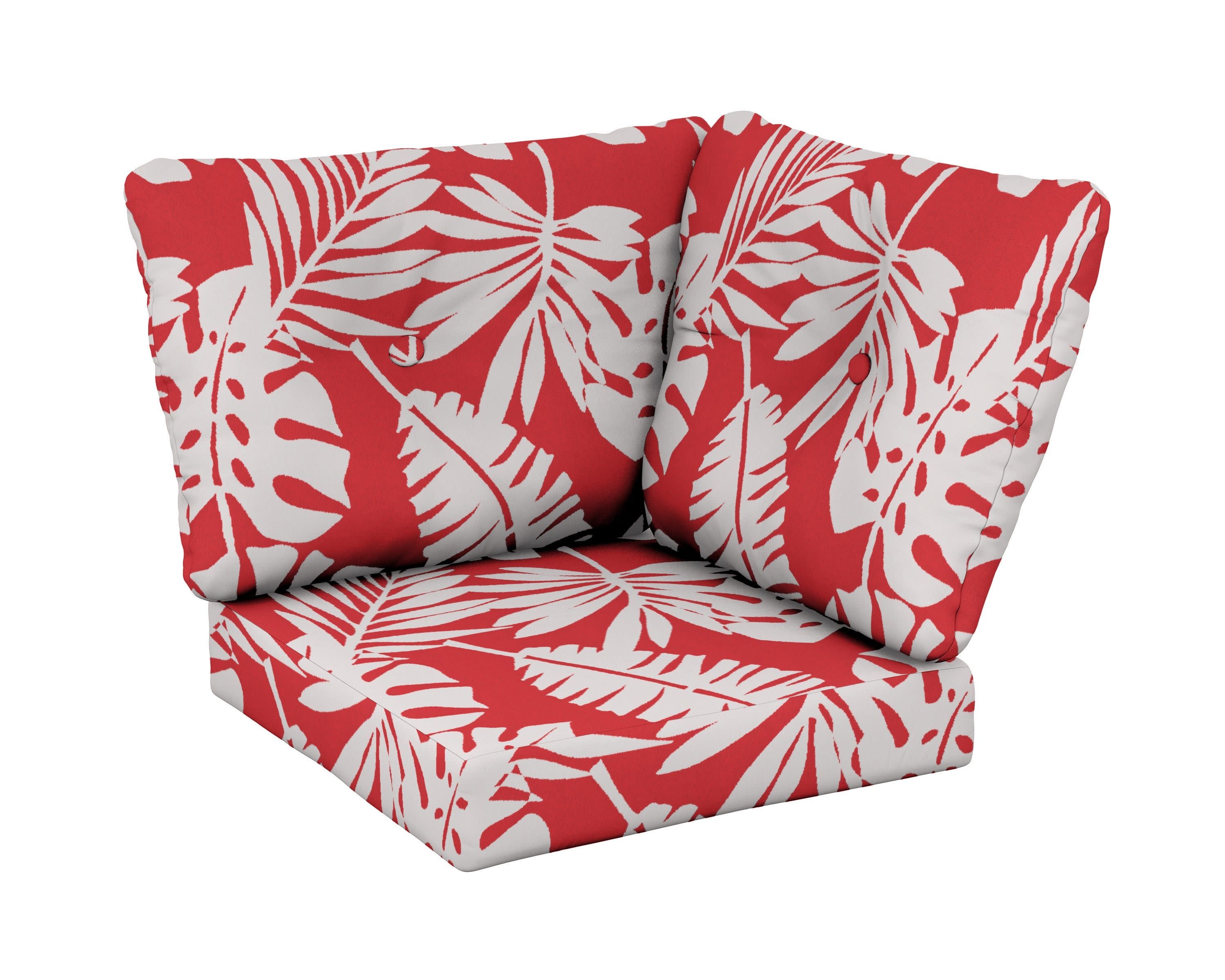 Modular Corner Cushion in Leaf Crimson
