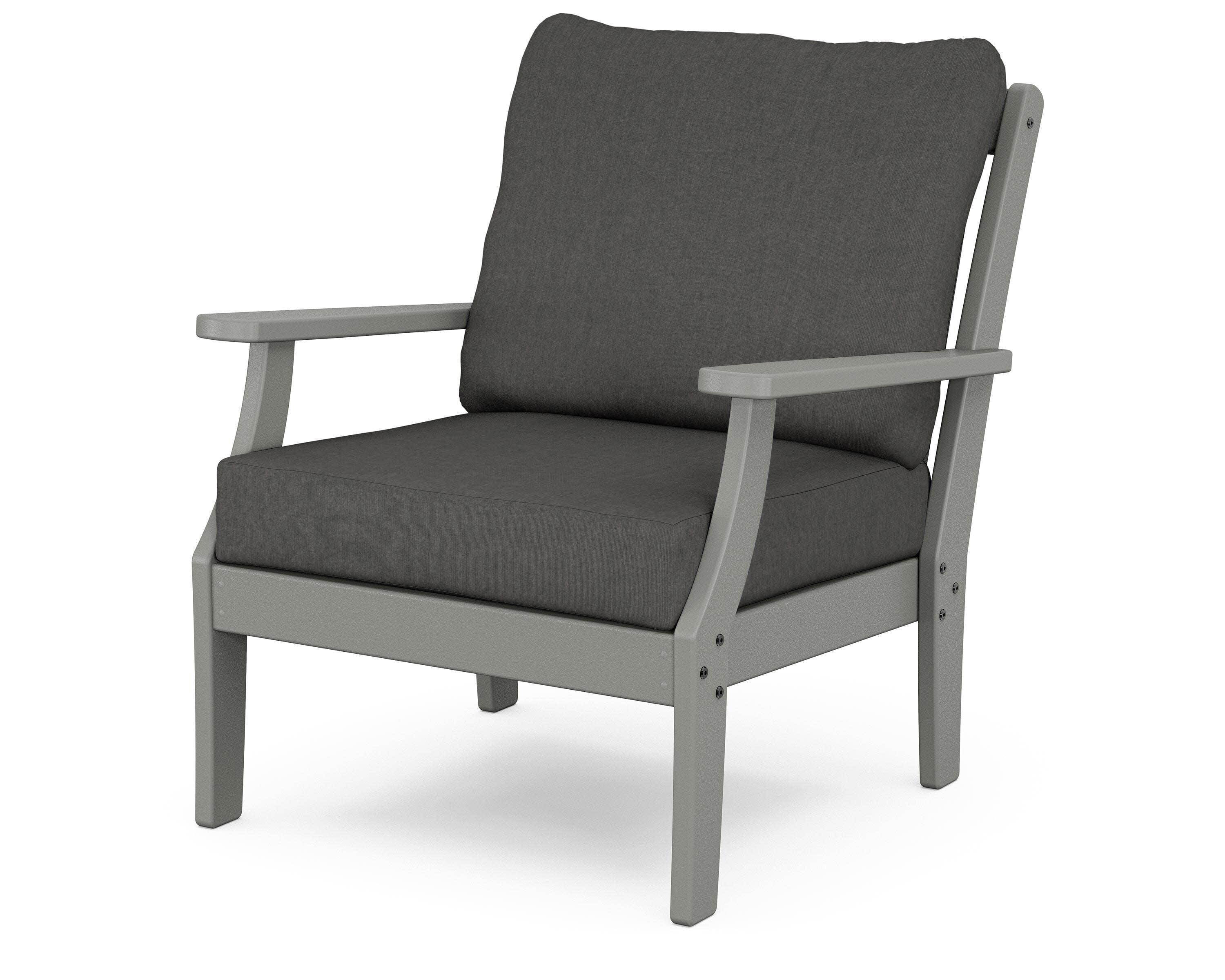 Braxton Deep Seating Chair in Slate Grey / Spectrum Carbon