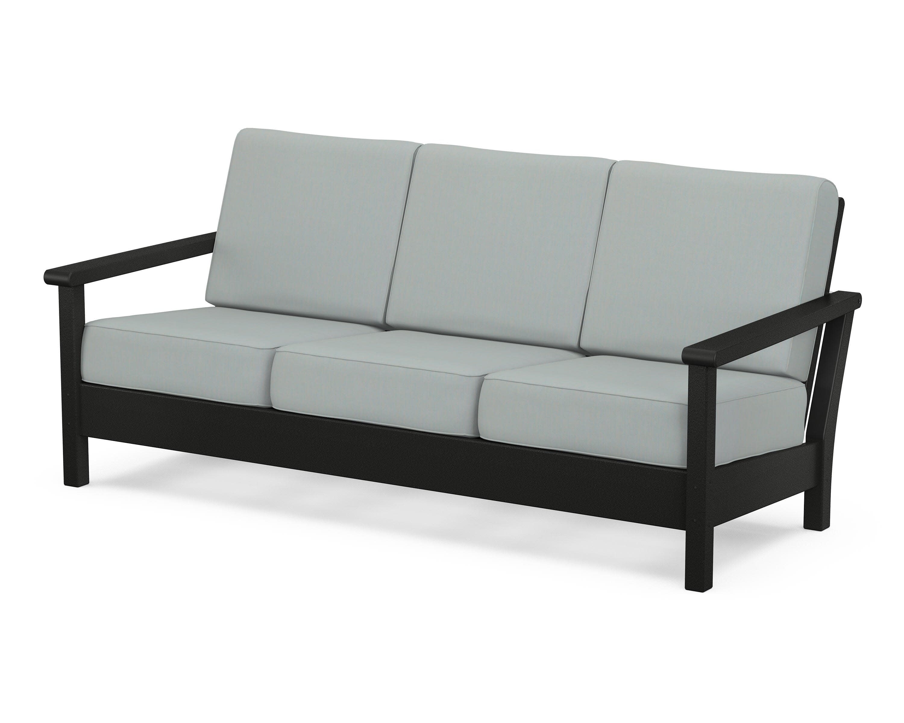 Harbour Deep Seating Sofa in Black / Spa