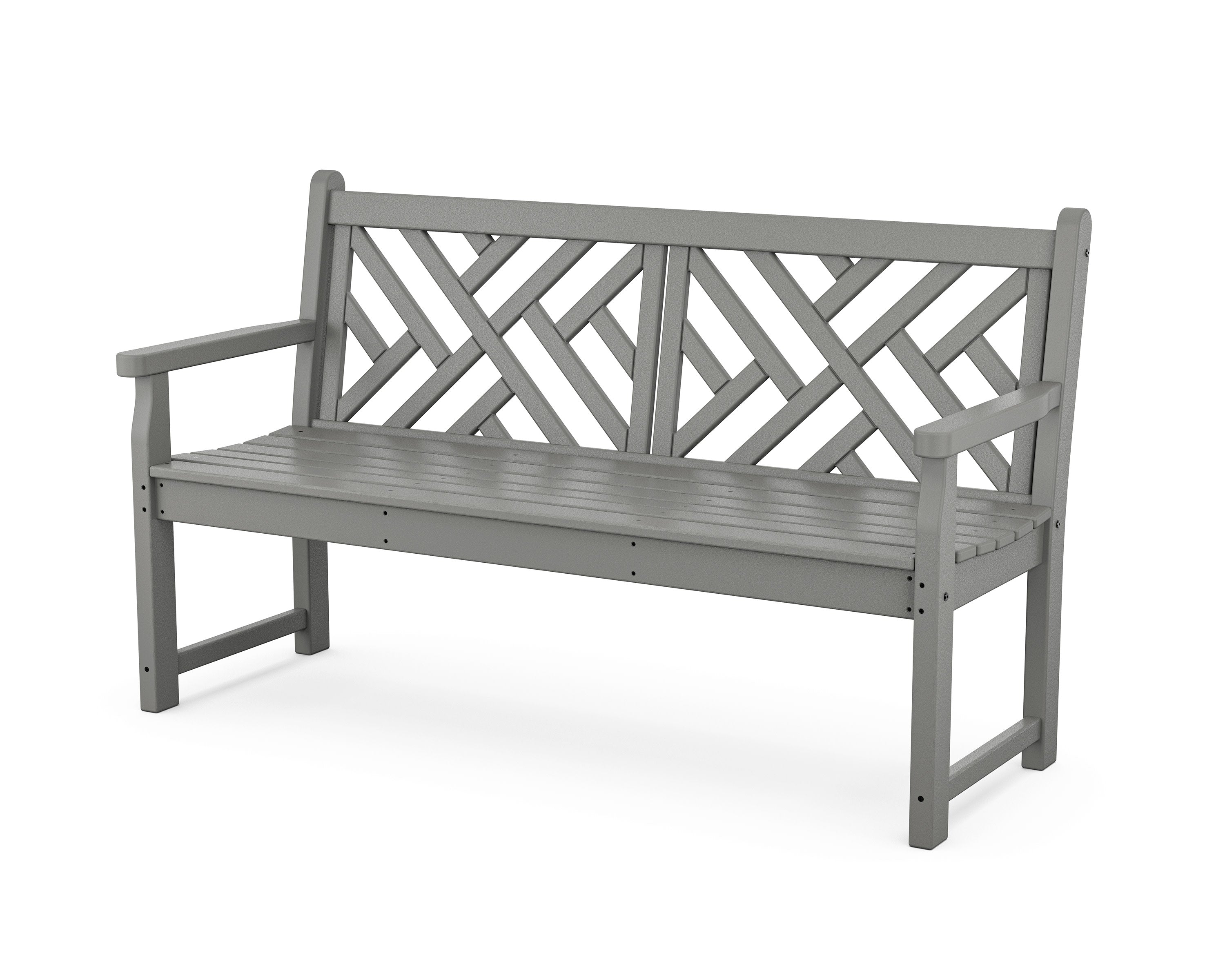 Chippendale 60" Bench in Slate Grey