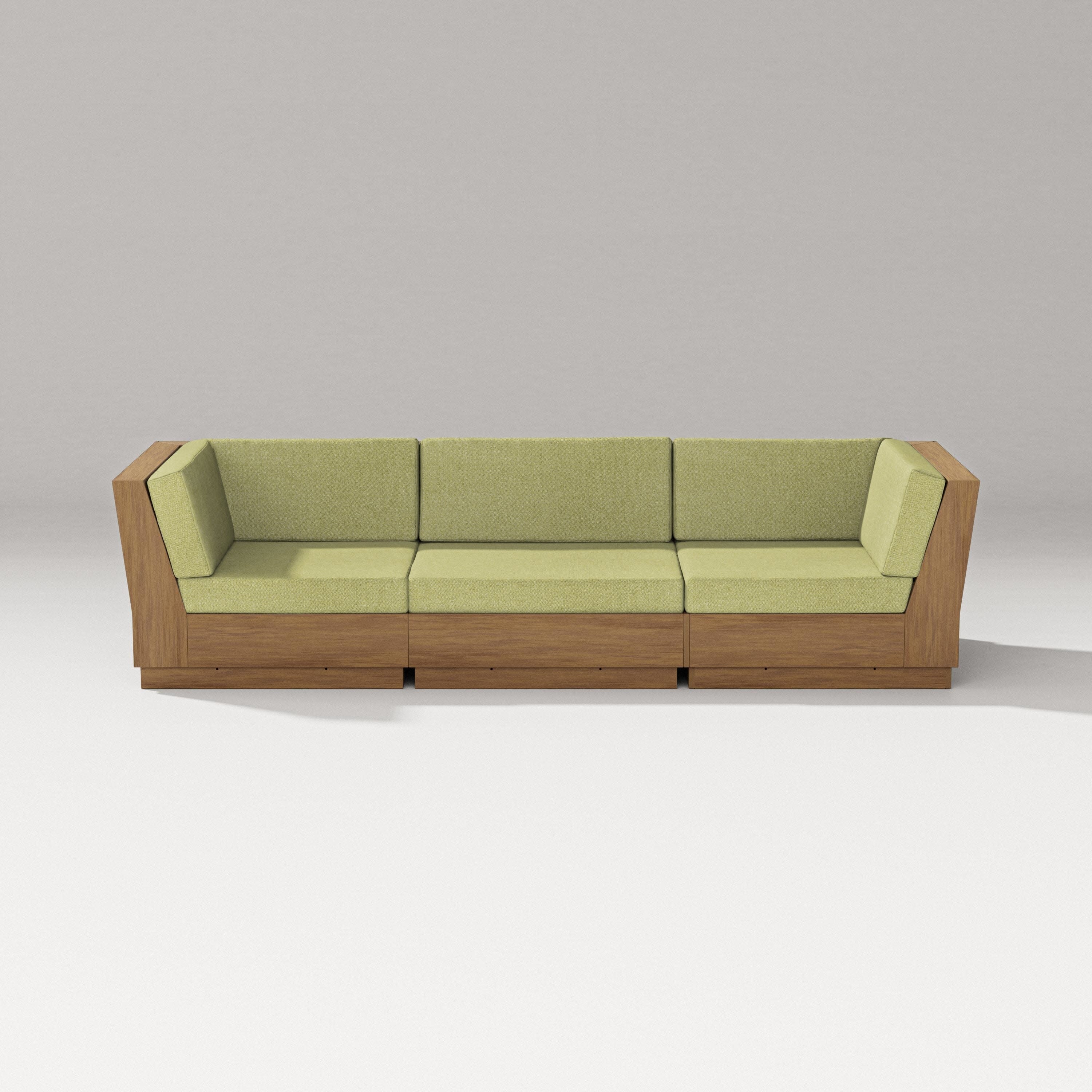 Elevate Sofa Sectional in Natural / Chartreuse Boucle
