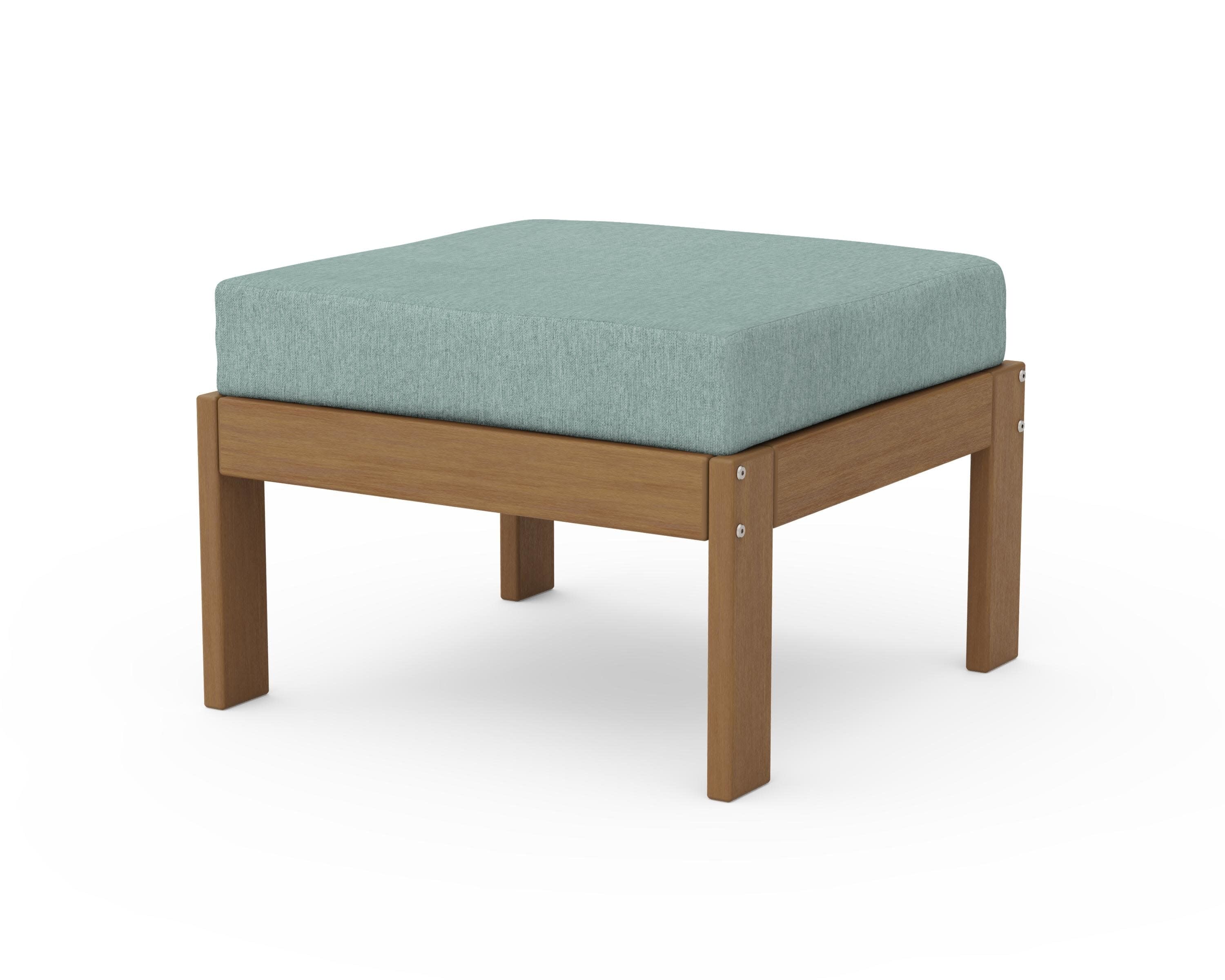 Vineyard Modular Ottoman in Natural / Glacier Spa
