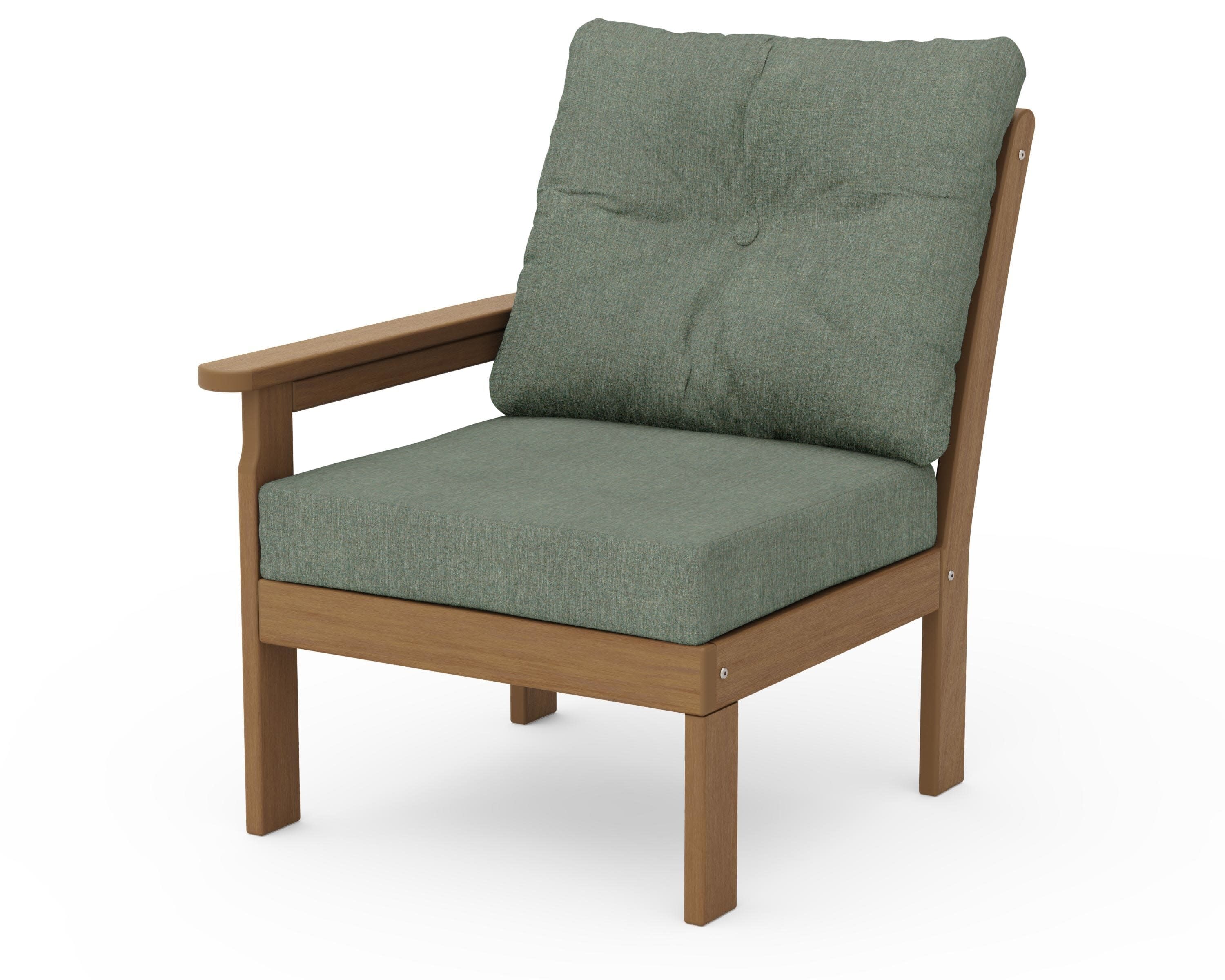 Vineyard Modular Left Arm Chair in Natural / Cast Sage