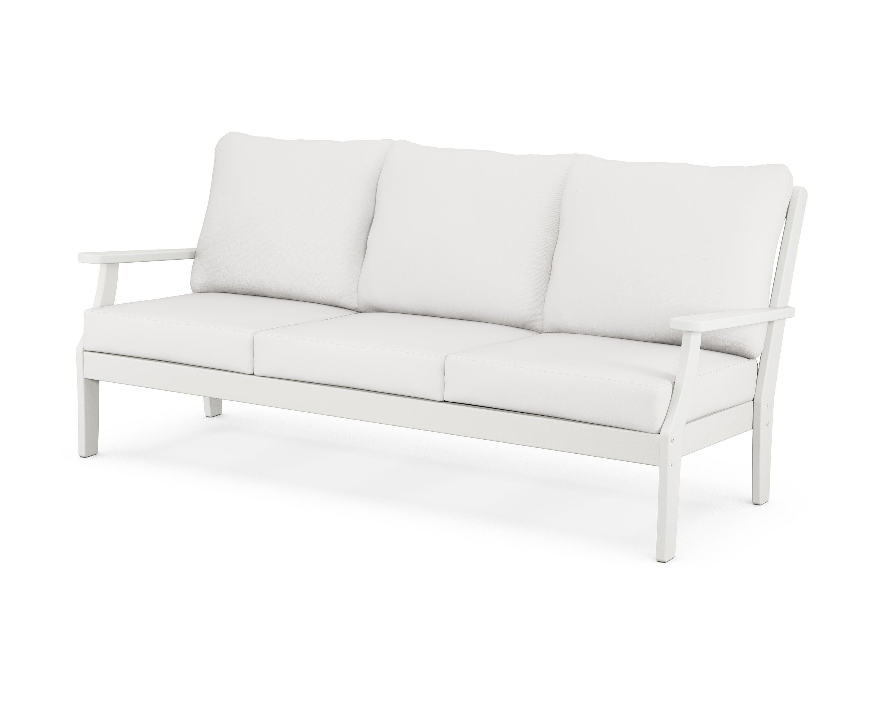 Braxton Deep Seating Sofa in Vintage White / Natural Linen