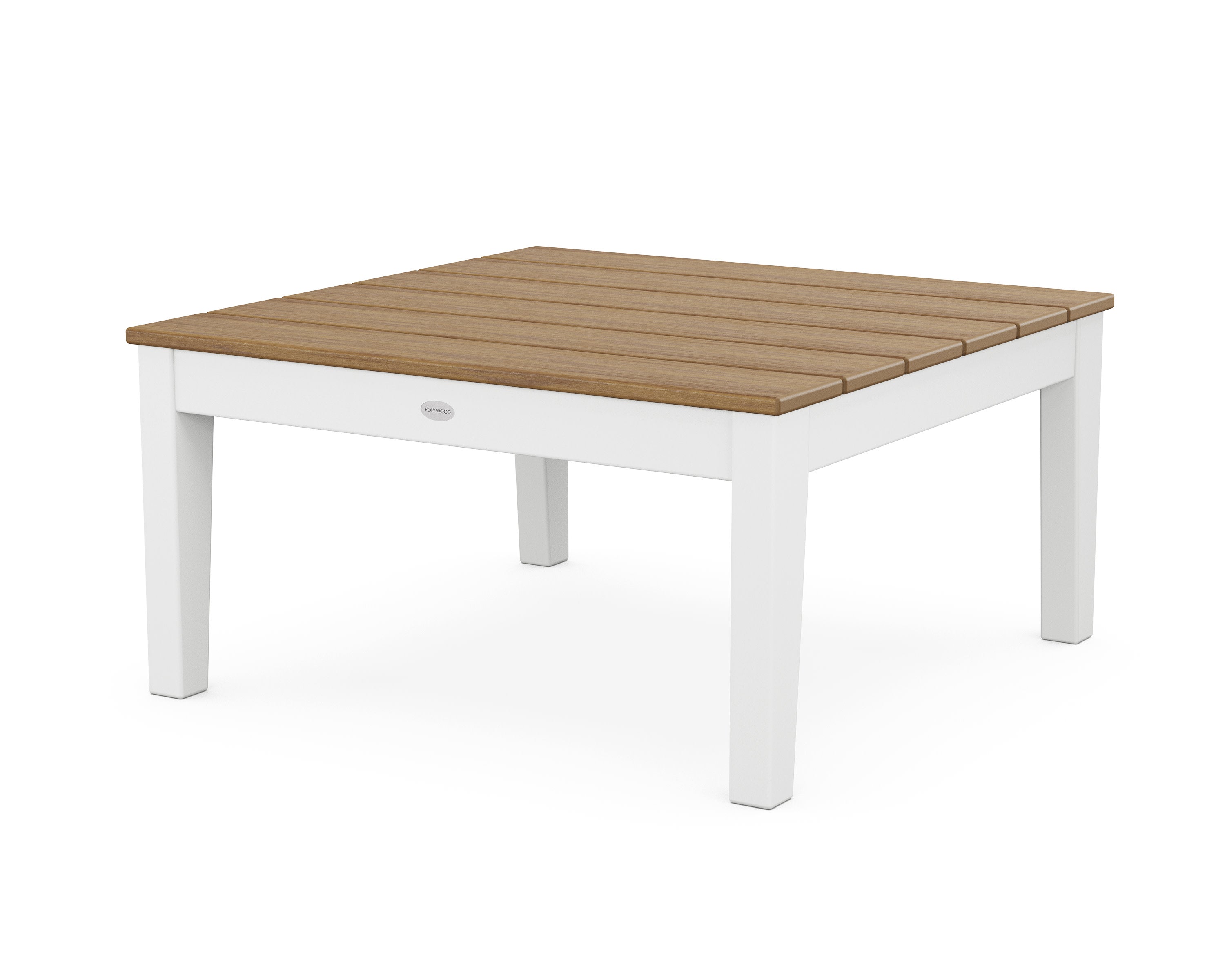 Newport 36" Conversation Table in White / Natural