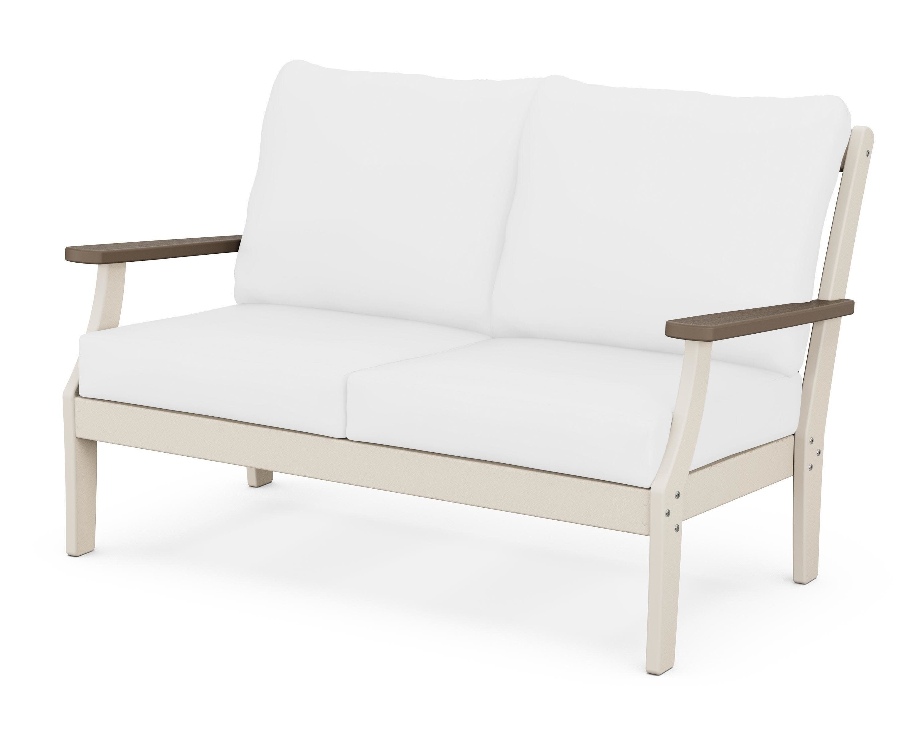 Braxton Deep Seating Loveseat in Sand / Kona / Natural