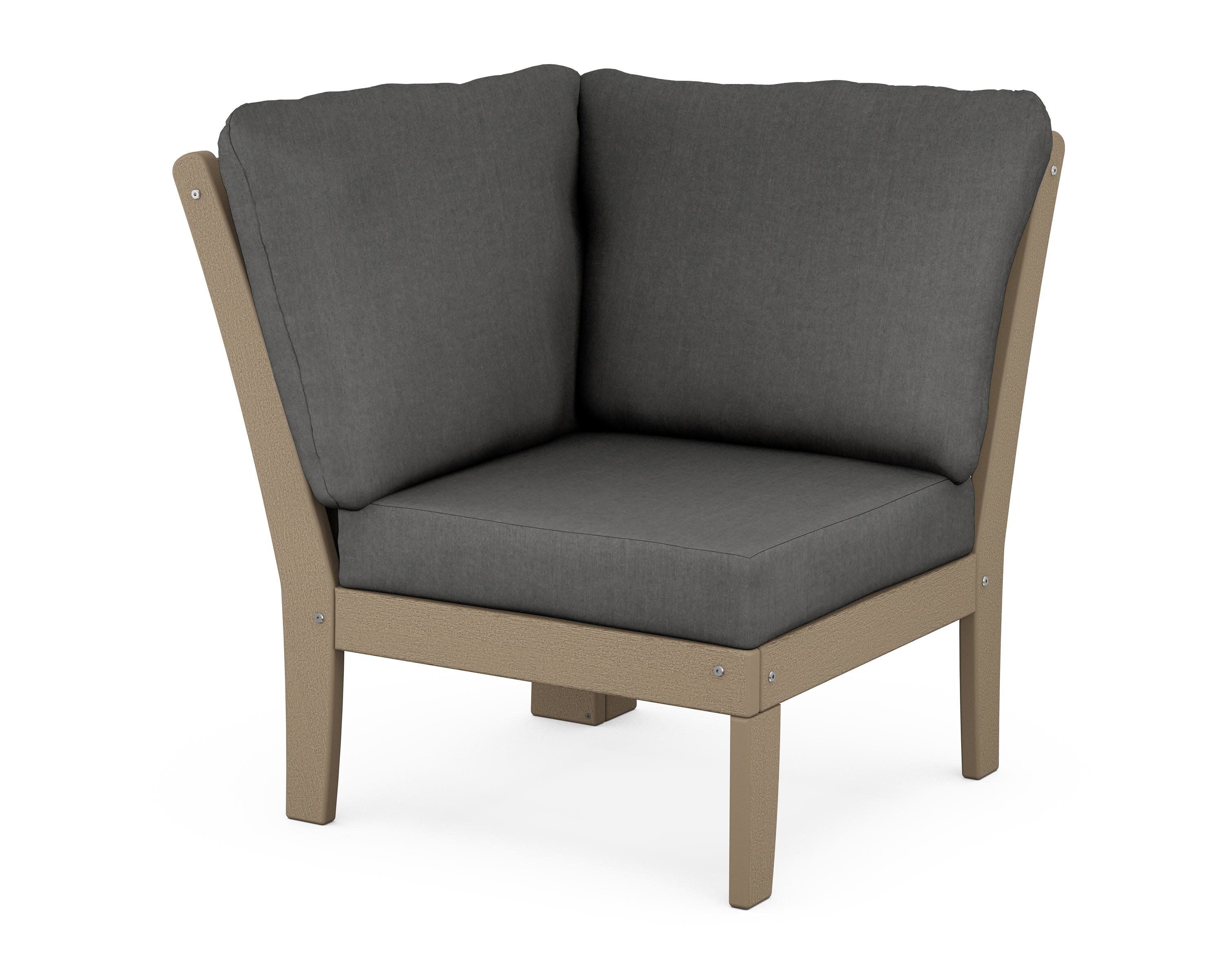 Braxton Modular Corner Chair in Vintage Sahara / Spectrum Carbon