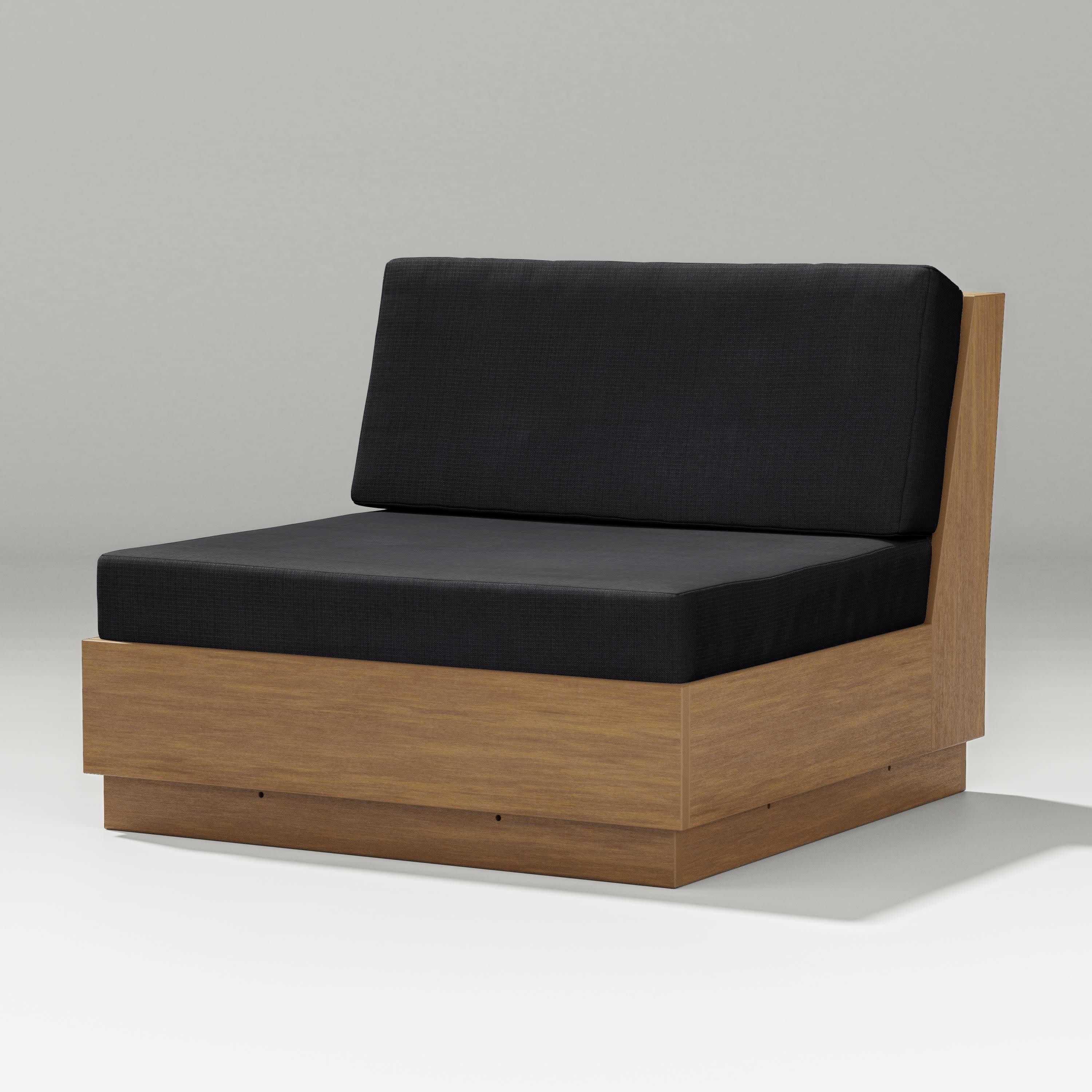 Elevate Modular Armless Chair in Natural / Midnight Linen
