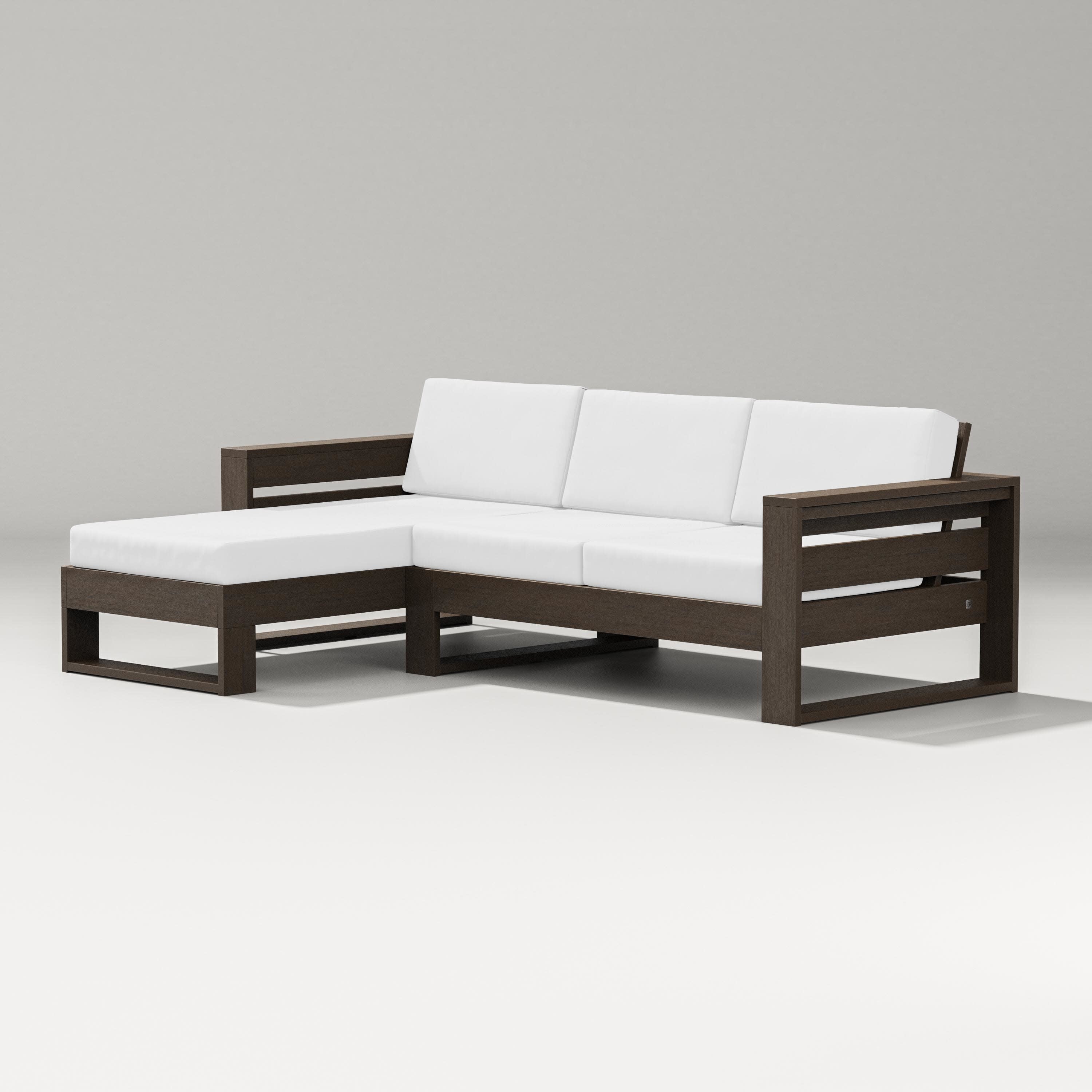 Latitude Left Chaise Sectional in Kona / Natural