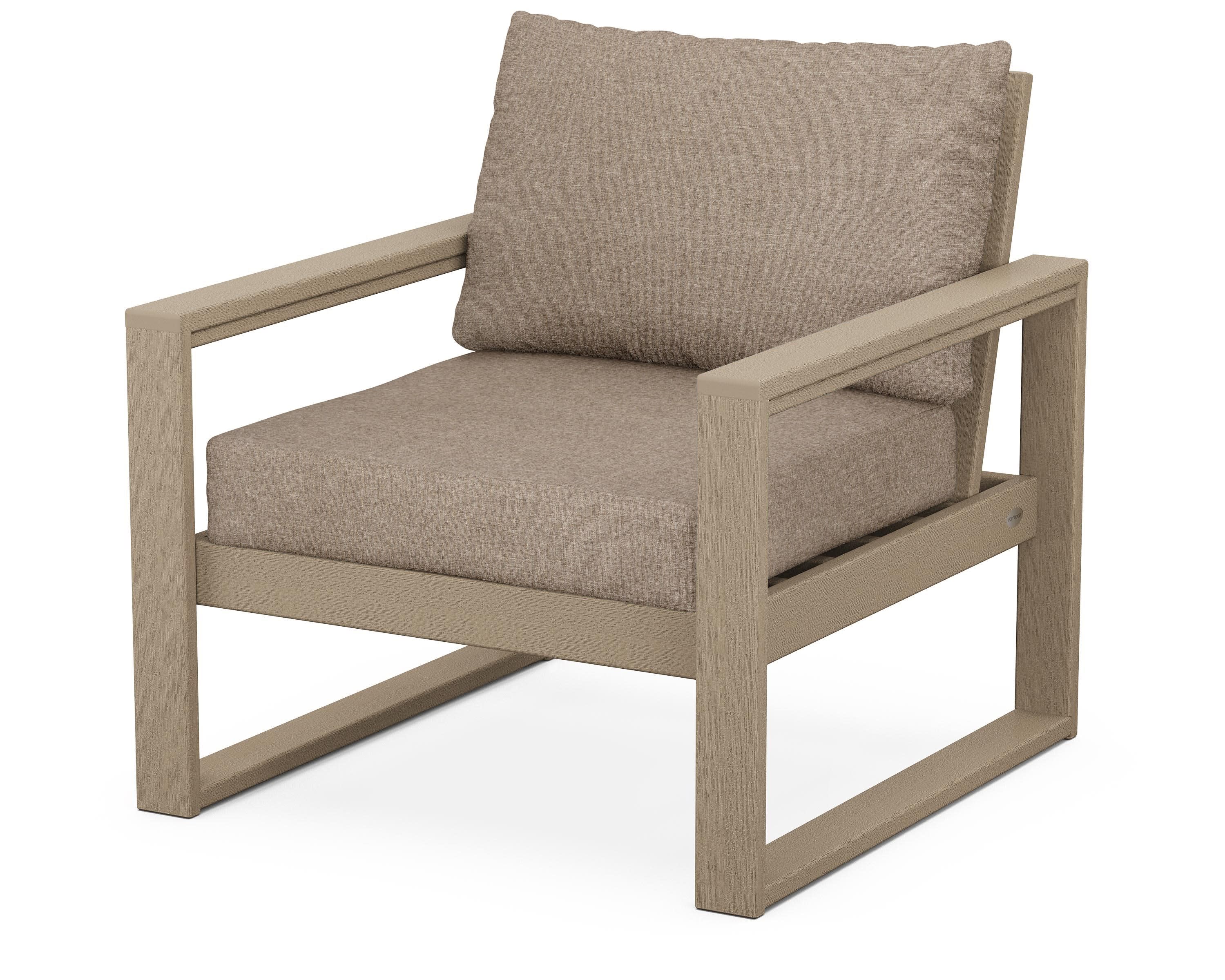 EDGE Club Chair in Vintage Sahara / Spiced Burlap