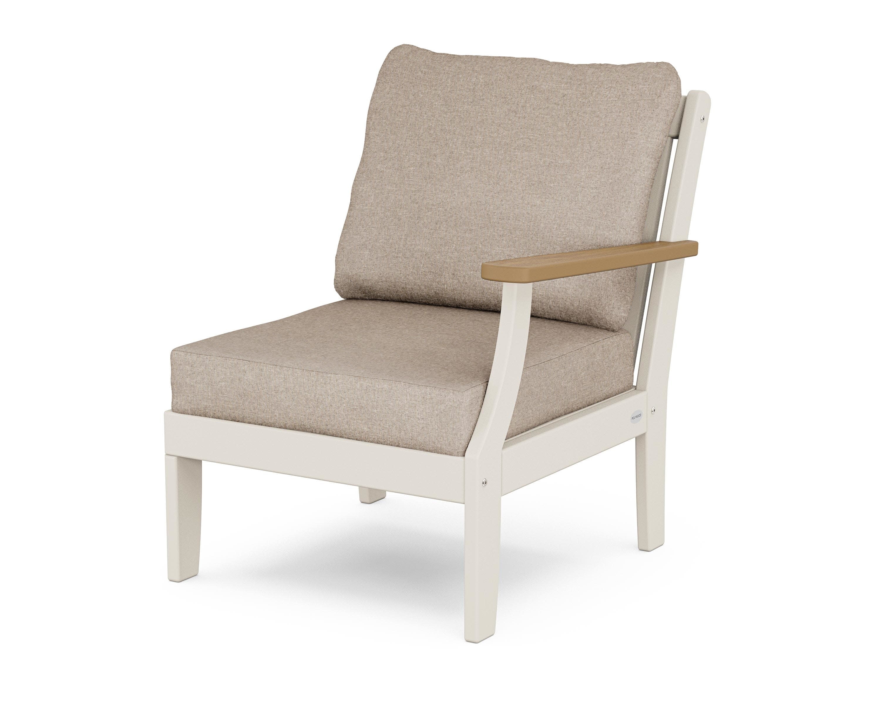 Braxton Modular Right Arm Chair in Sand / Natural / Spiced Burlap