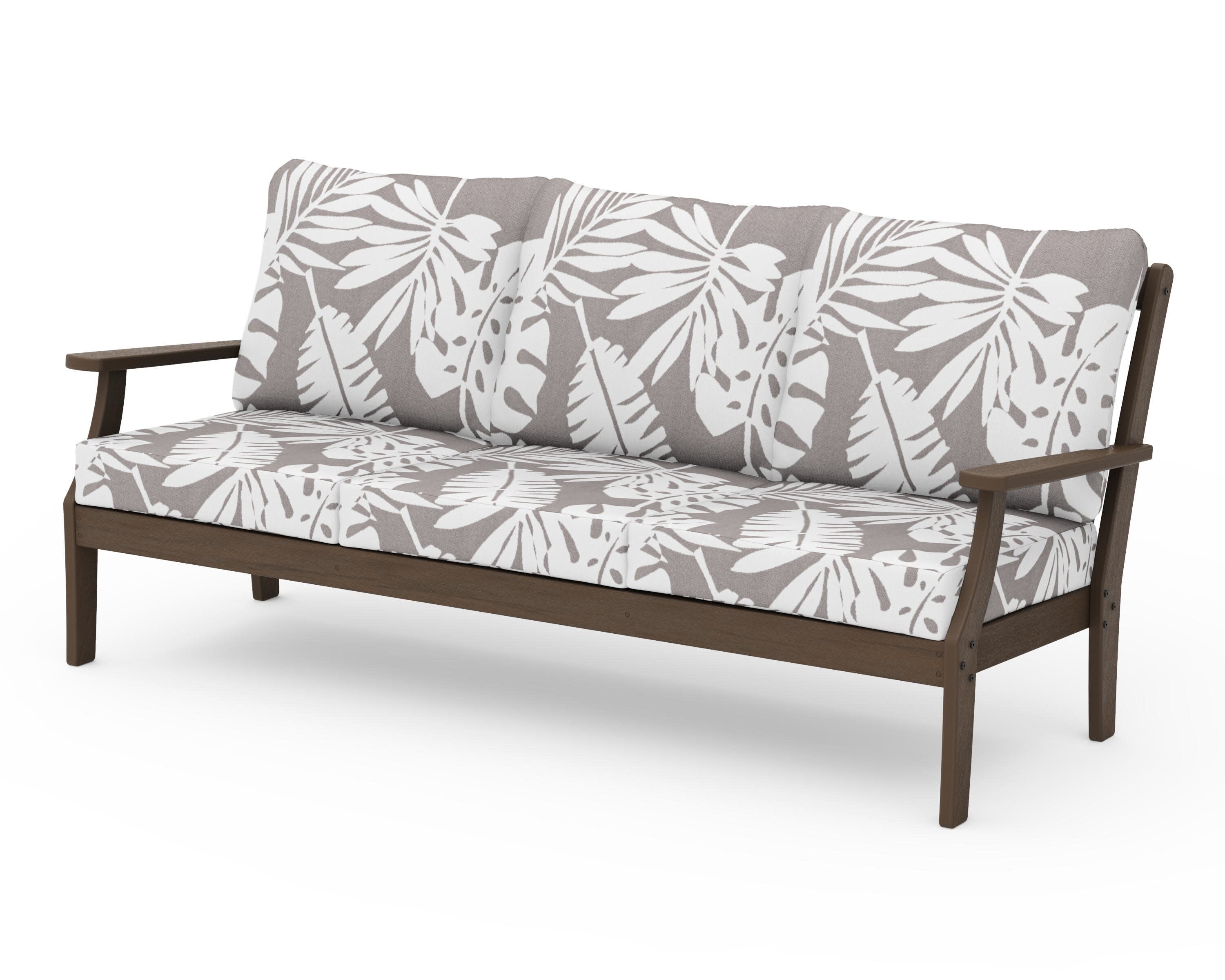 Braxton Deep Seating Sofa in Kona / Leaf Grey Mist