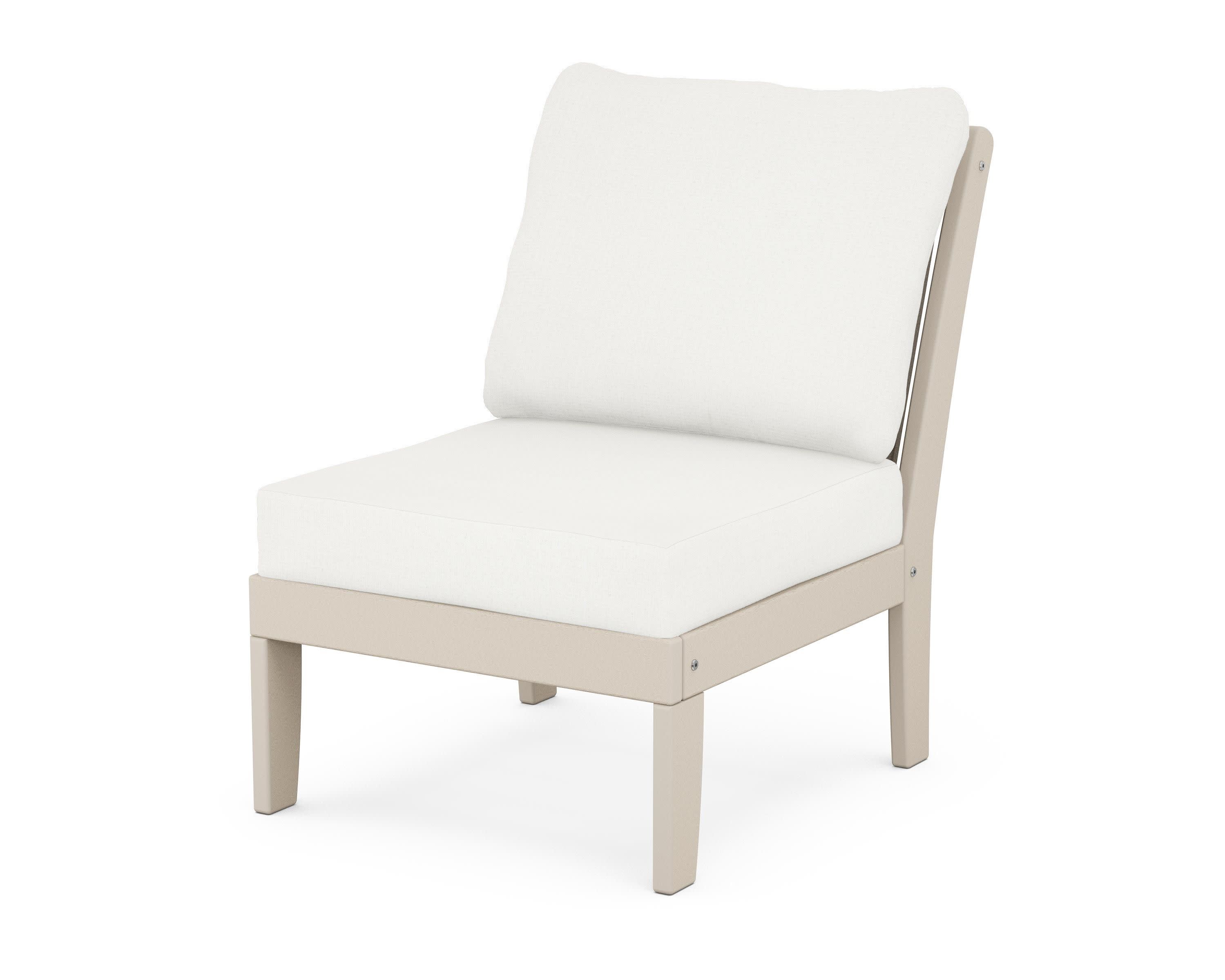 Braxton Modular Armless Chair in Sand / Natural Linen