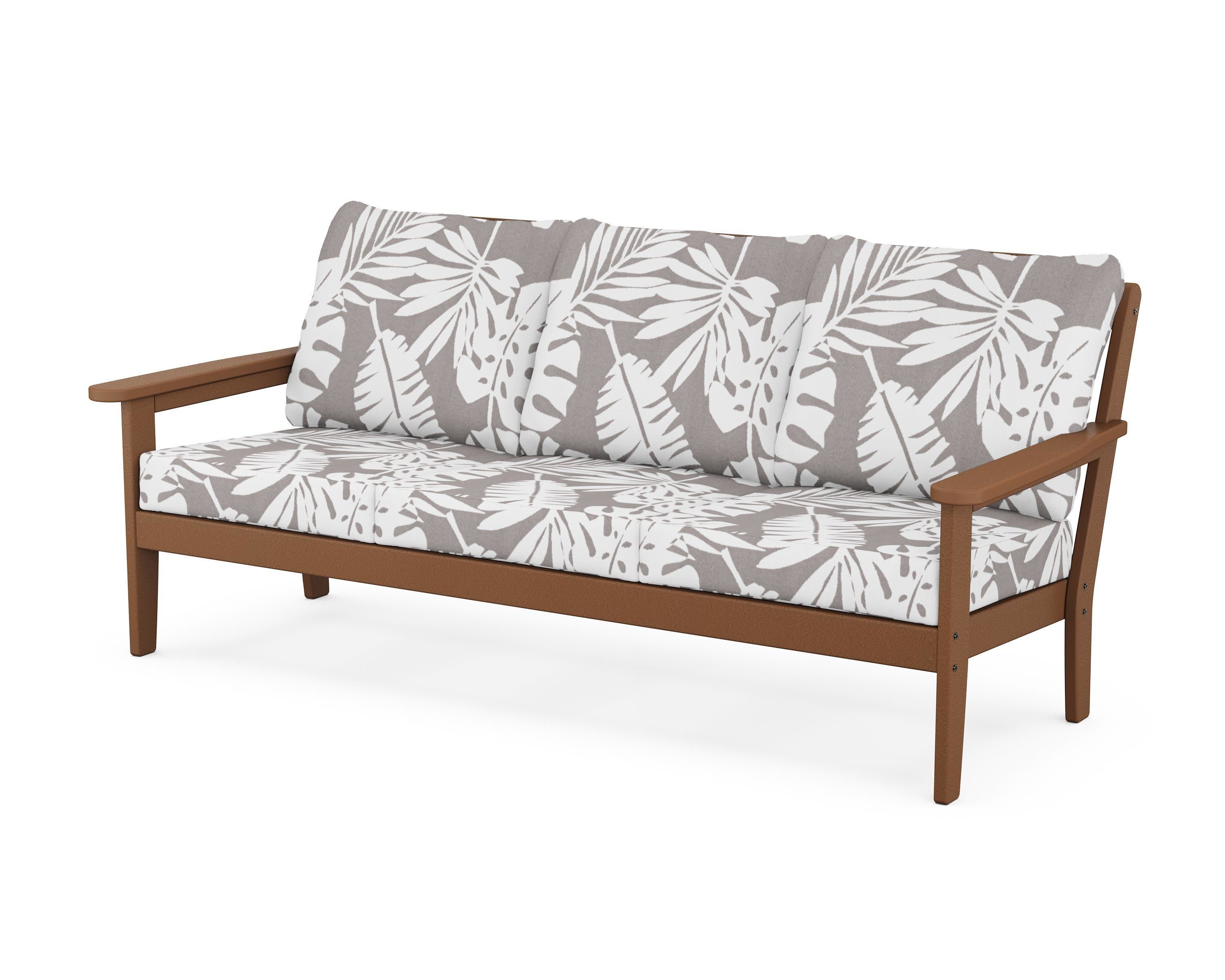 Cottage Deep Seating Sofa in Teak / Leaf Grey Mist