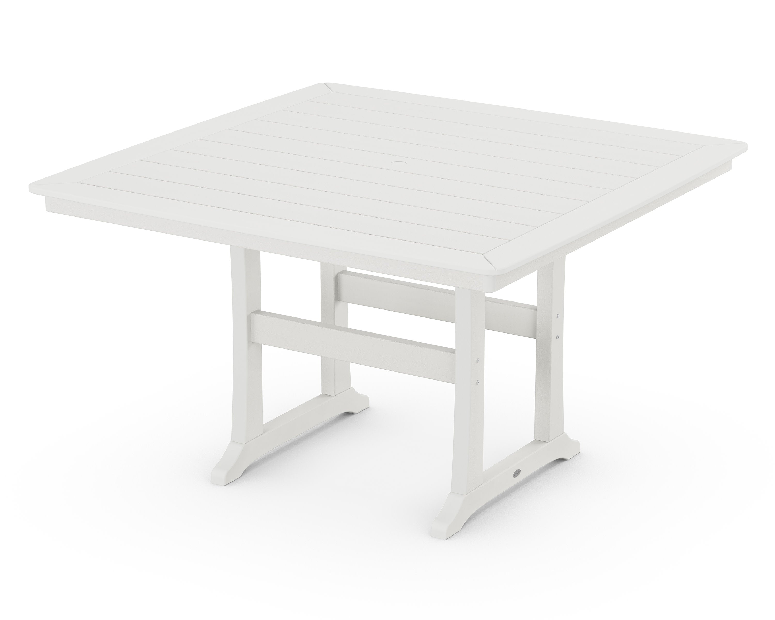 Nautical Trestle 59" Counter Table in Vintage White