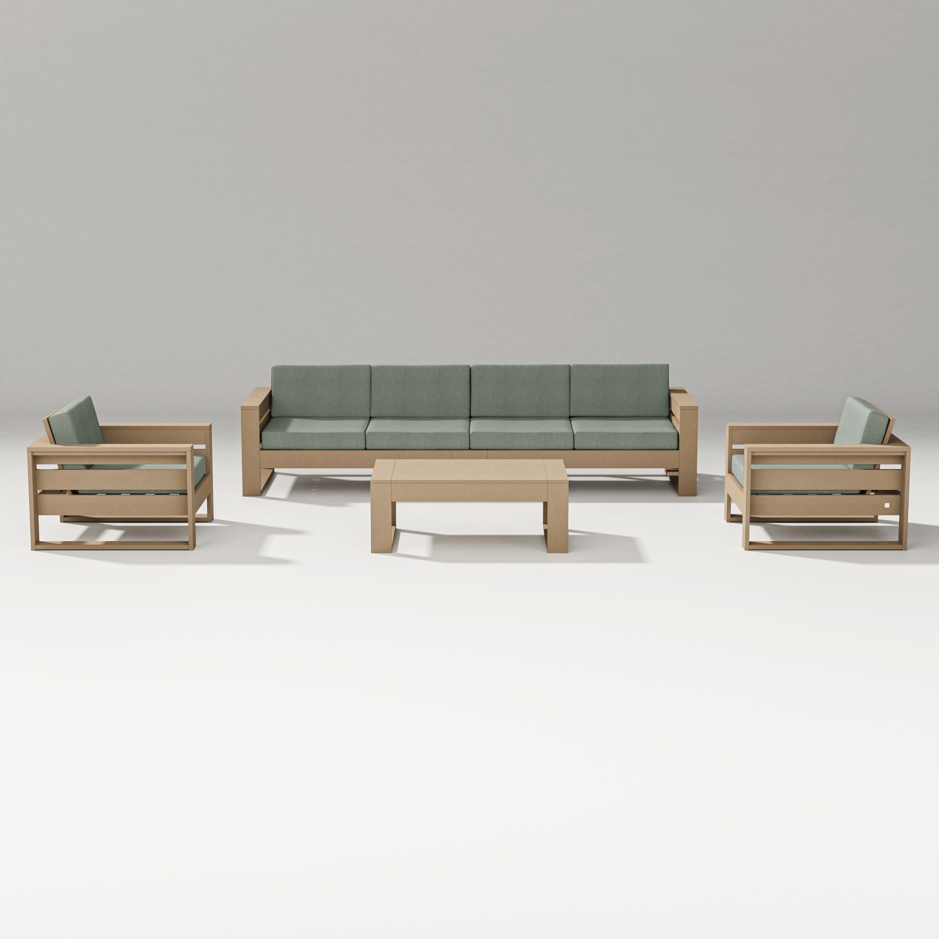Latitude 5-Piece Lounge Sofa Set in Vintage Sahara / Cast Sage