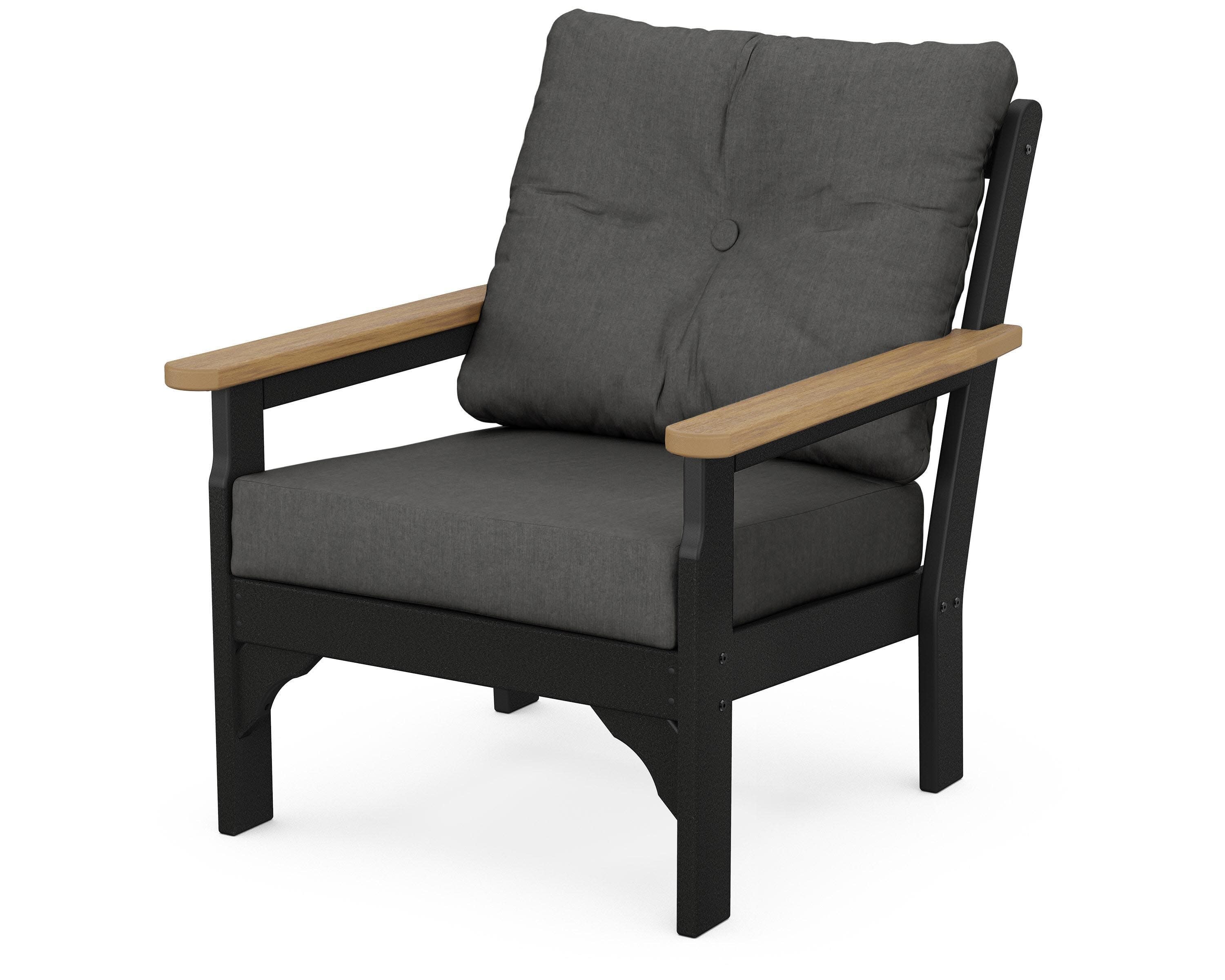 Vineyard Deep Seating Chair in Black / Natural / Spectrum Carbon