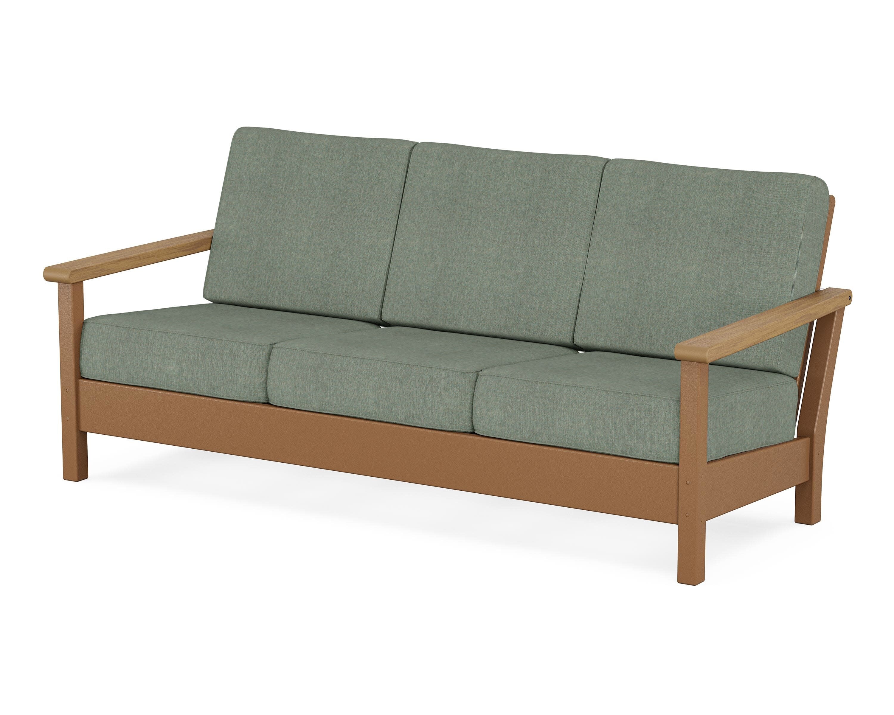 Harbour Deep Seating Sofa in Teak / Natural / Cast Sage