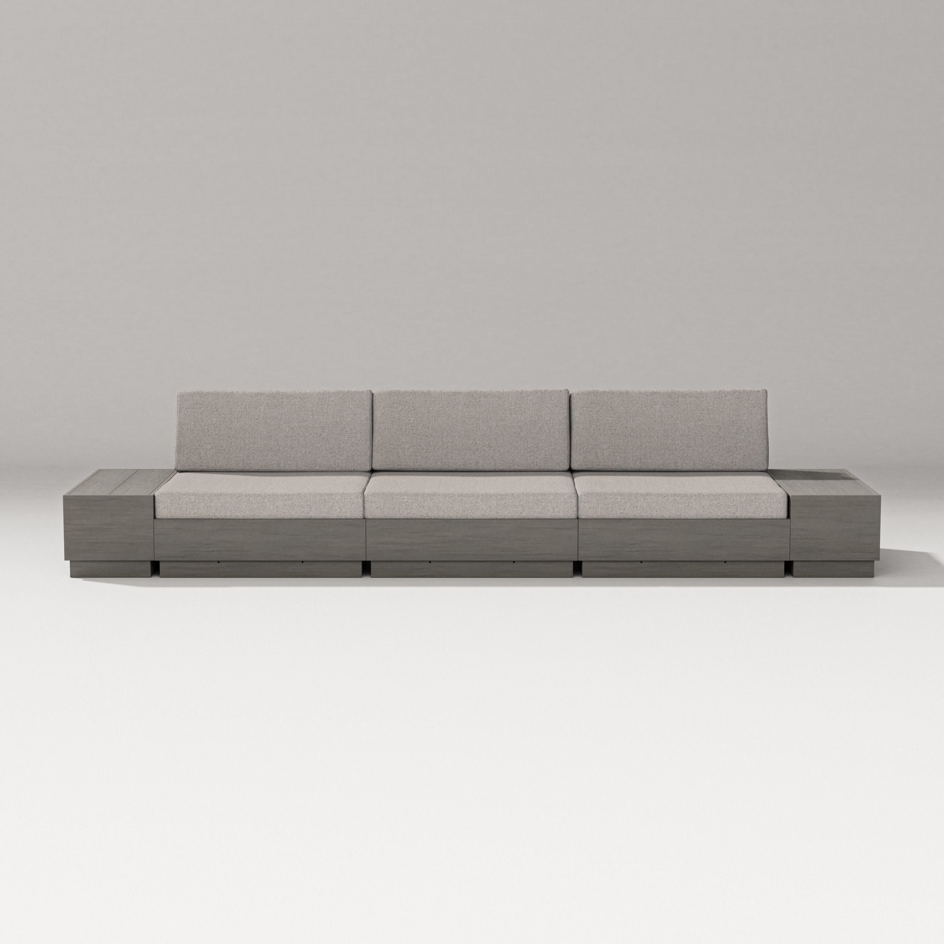 Elevate Straight Sectional in Driftwood / Weathered Tweed