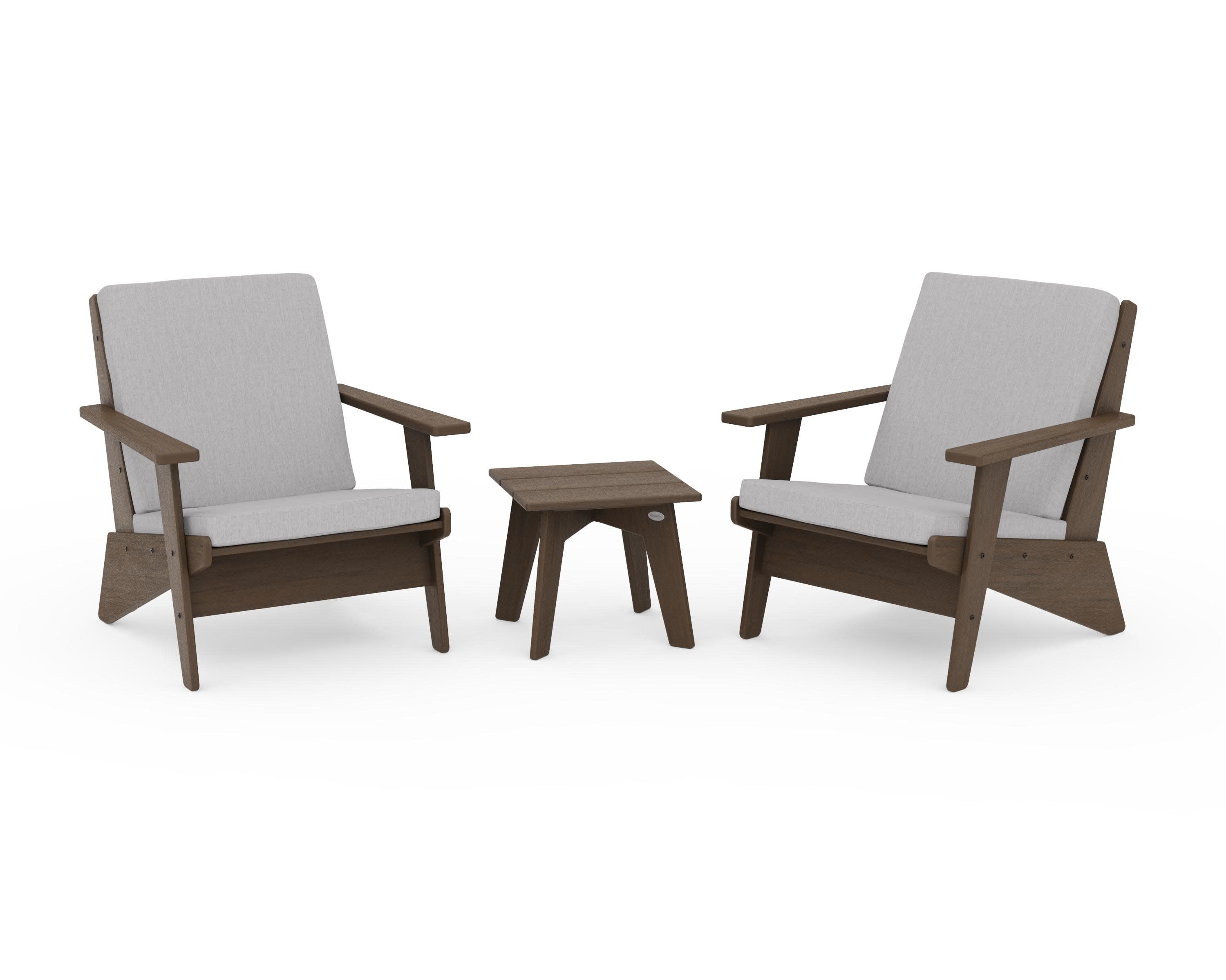 Riviera Modern Lounge 3-Piece Set in Kona / Granite