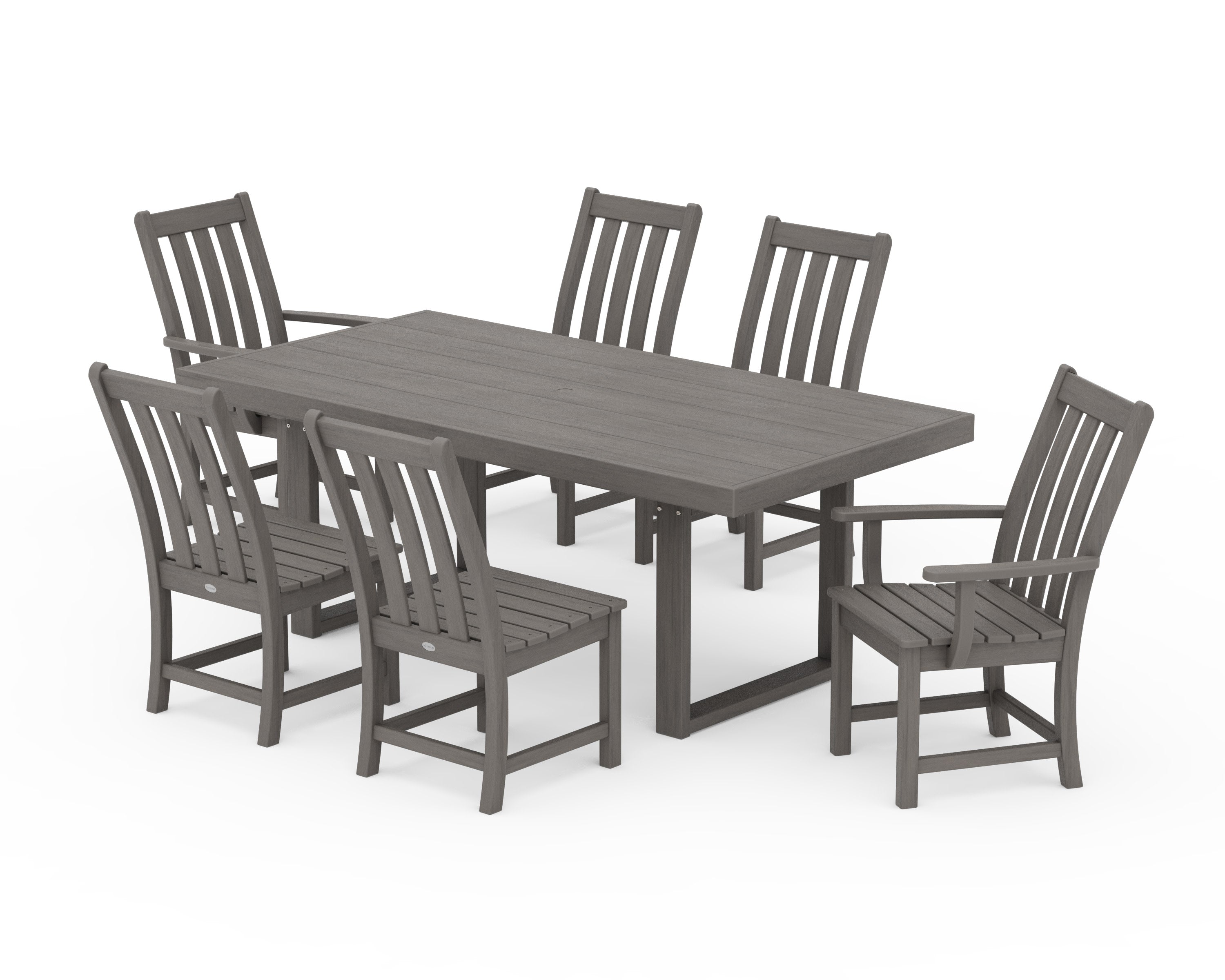 Vineyard 7-Piece Dining Set in Driftwood