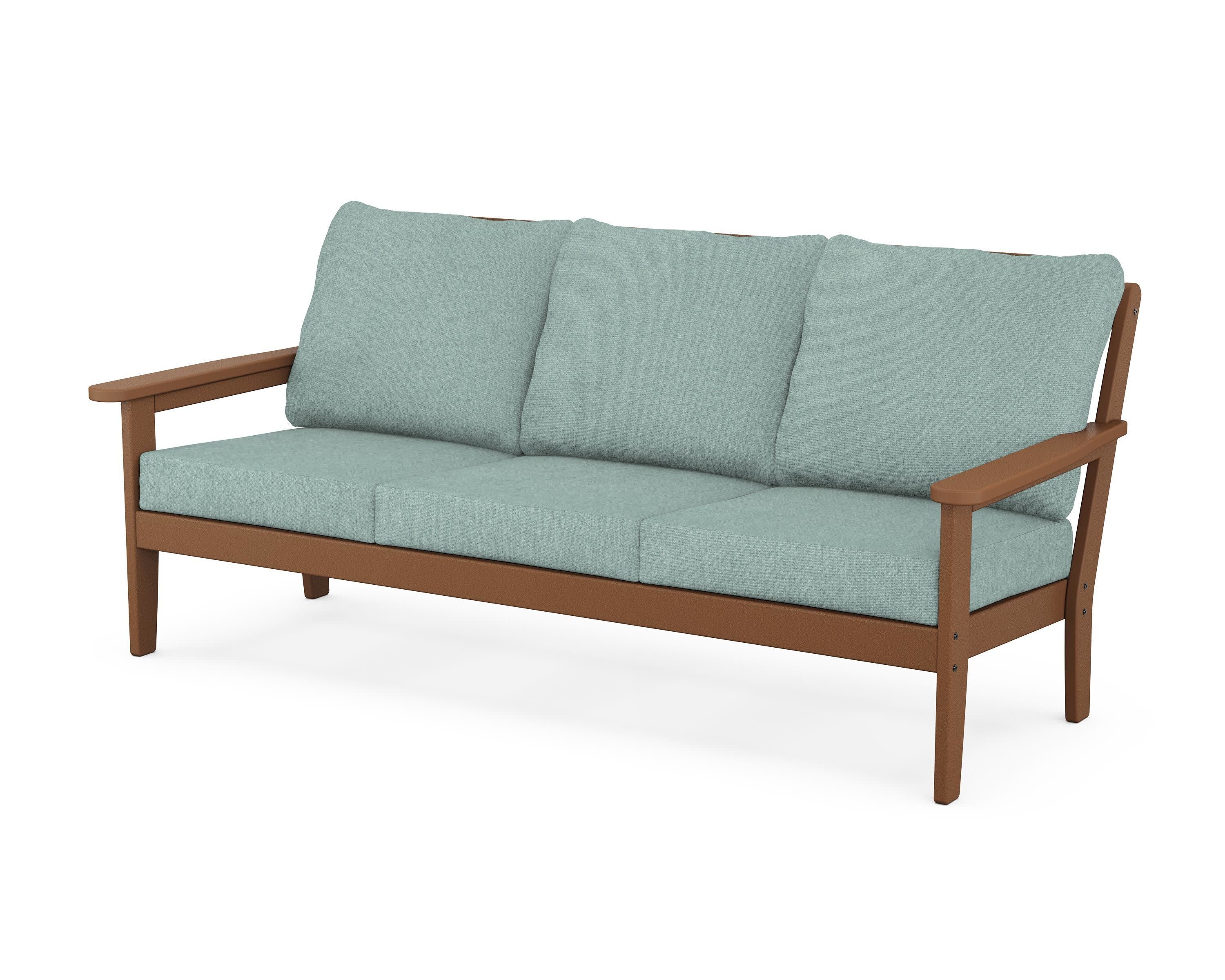 Cottage Deep Seating Sofa in Teak / Glacier Spa
