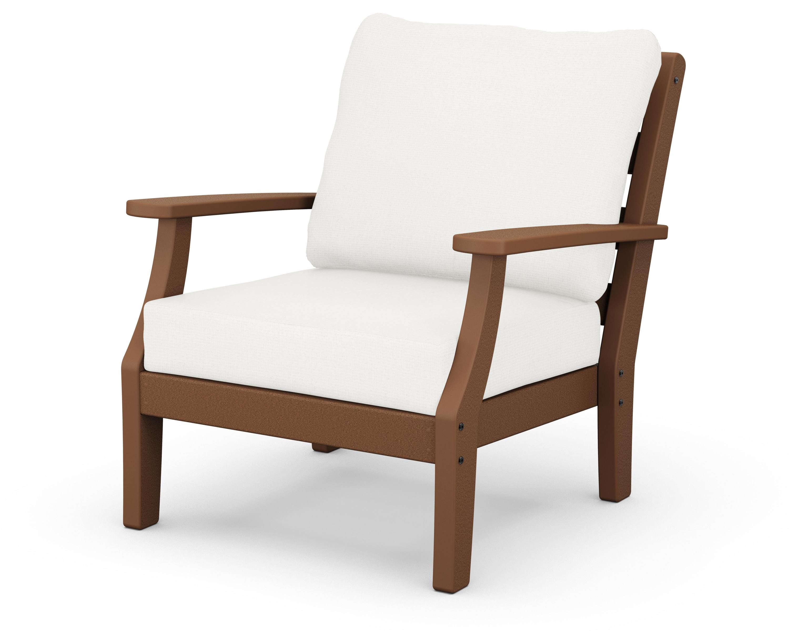 Chesapeake Deep Seating Chair in Teak / Natural Linen