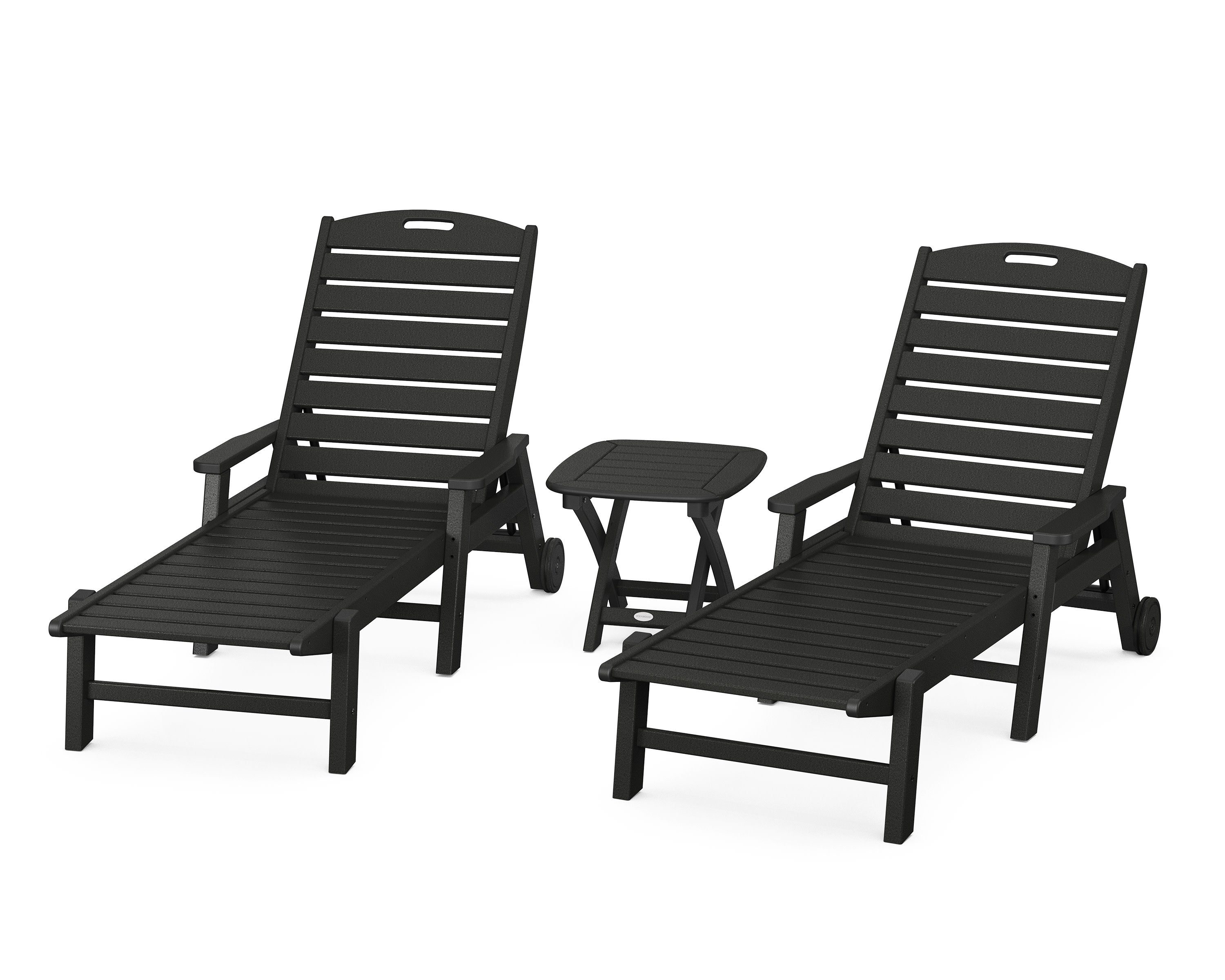 Nautical 3-Piece Chaise Set in Black