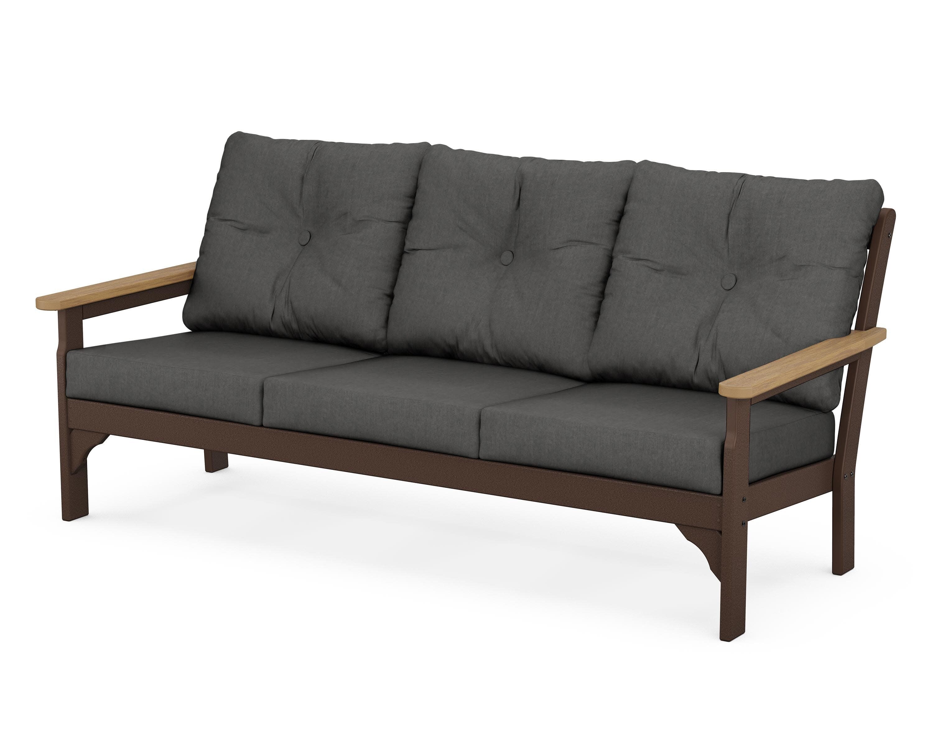 Vineyard Deep Seating Sofa in Mahogany / Natural / Spectrum Carbon