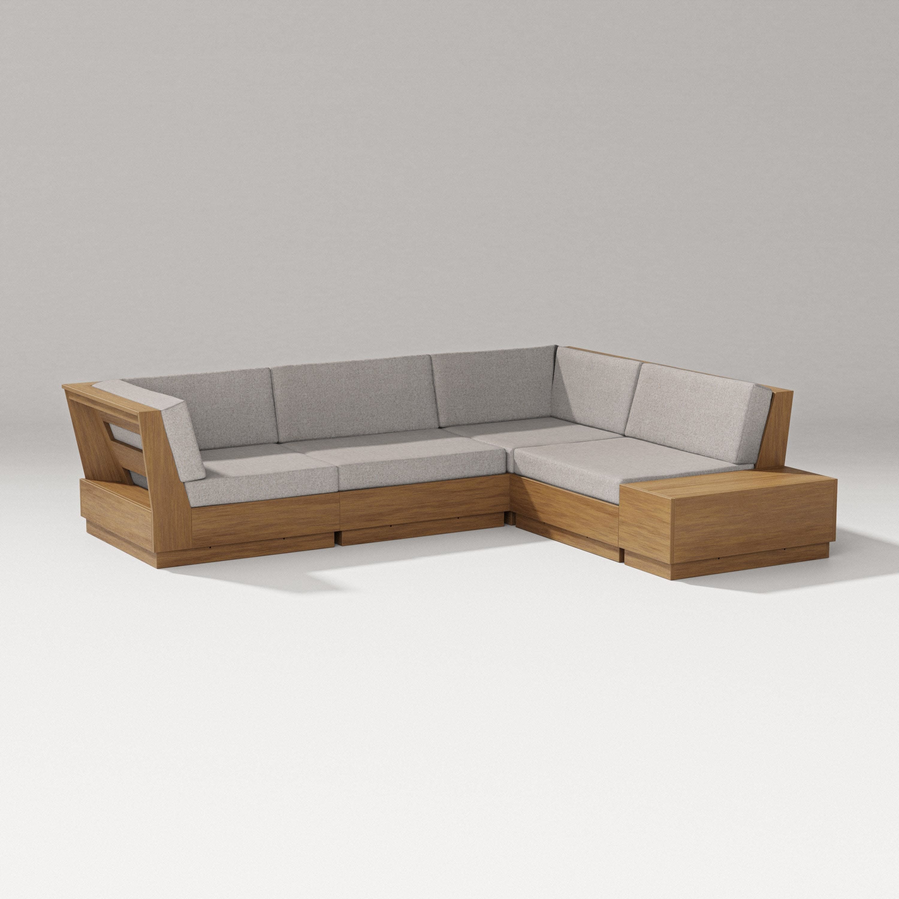Elevate Corner Sectional in Natural / Weathered Tweed