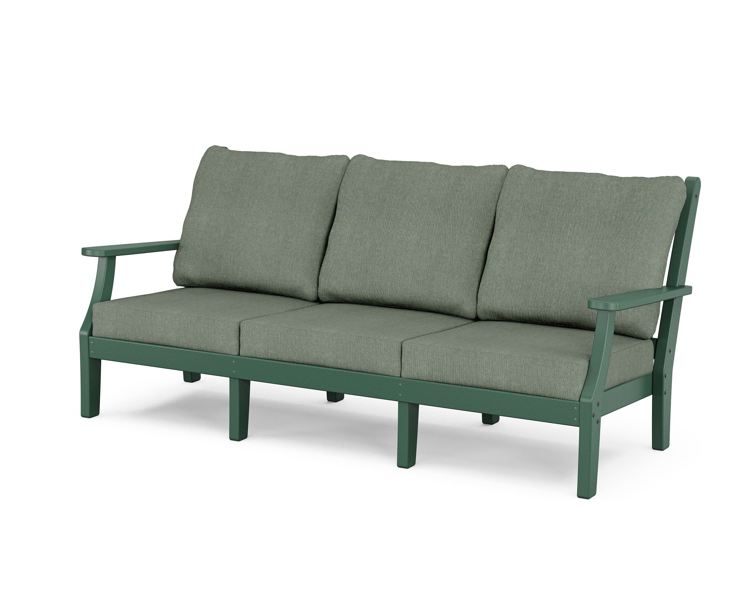 Wovendale Deep Seating Sofa in Green / Cast Sage
