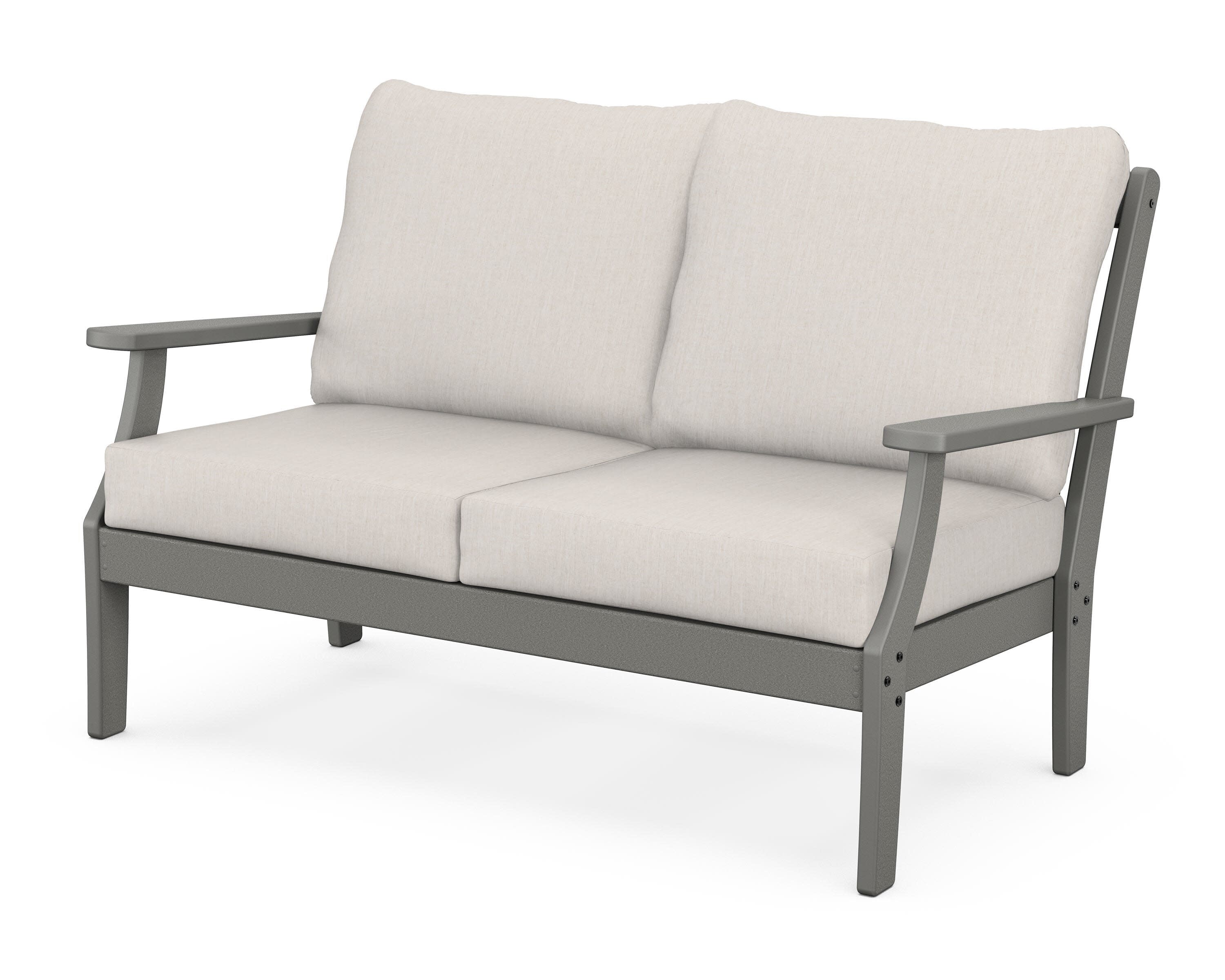 Braxton Deep Seating Loveseat in Slate Grey / Cast Ash