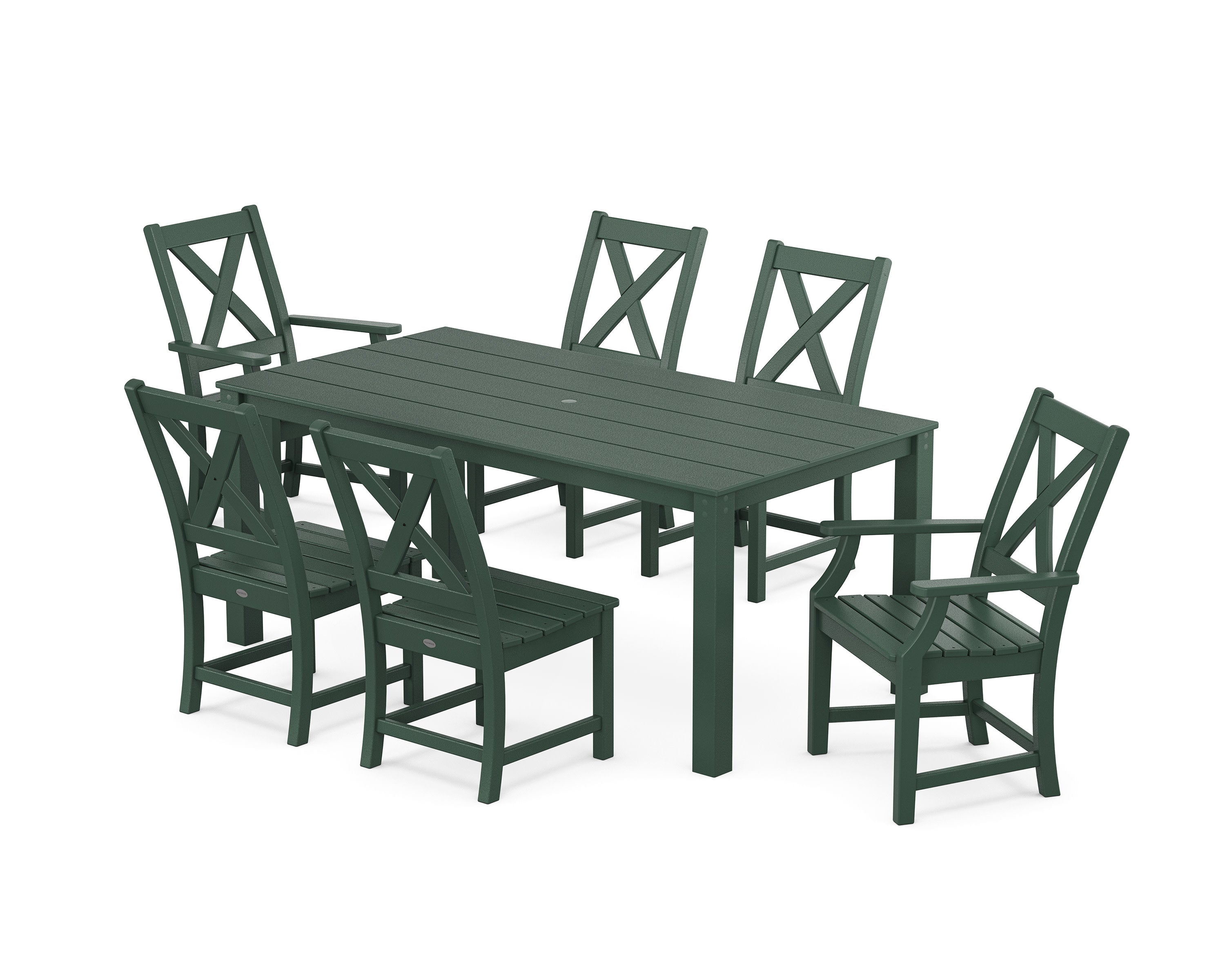 Braxton 7-Piece Parsons Dining Set in Green